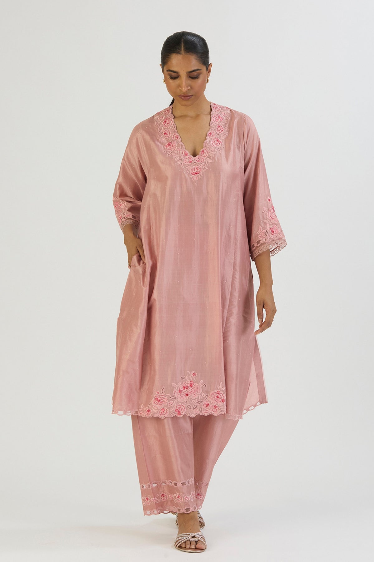 Pink Ikaya Kurta and Pant