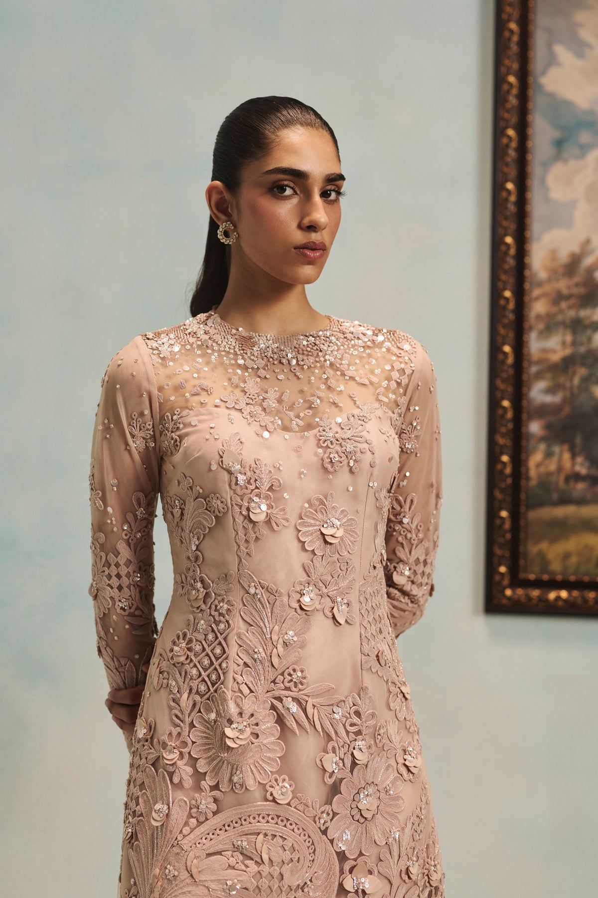 Vienna Rose Gold Tulle Dress