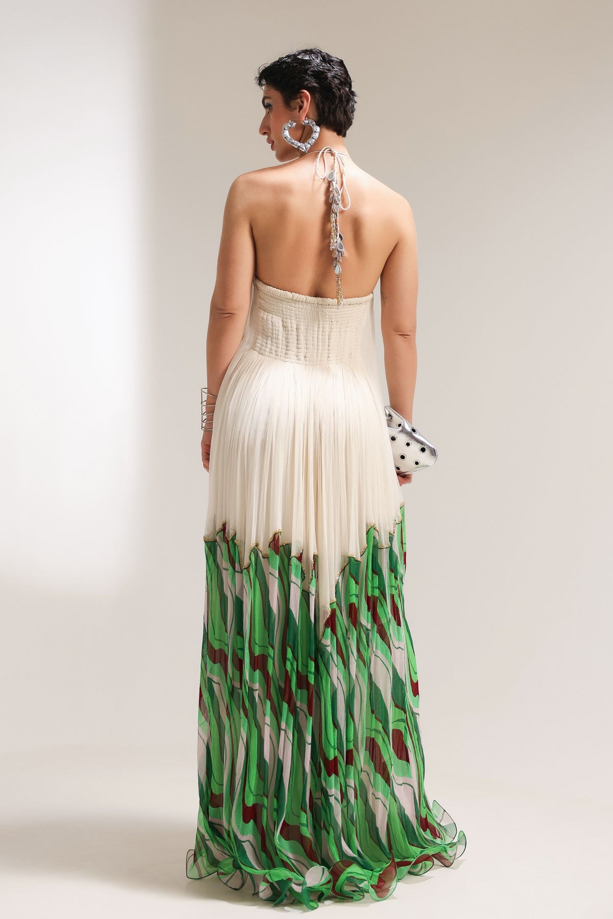 La Halter Bling Mirror Dress