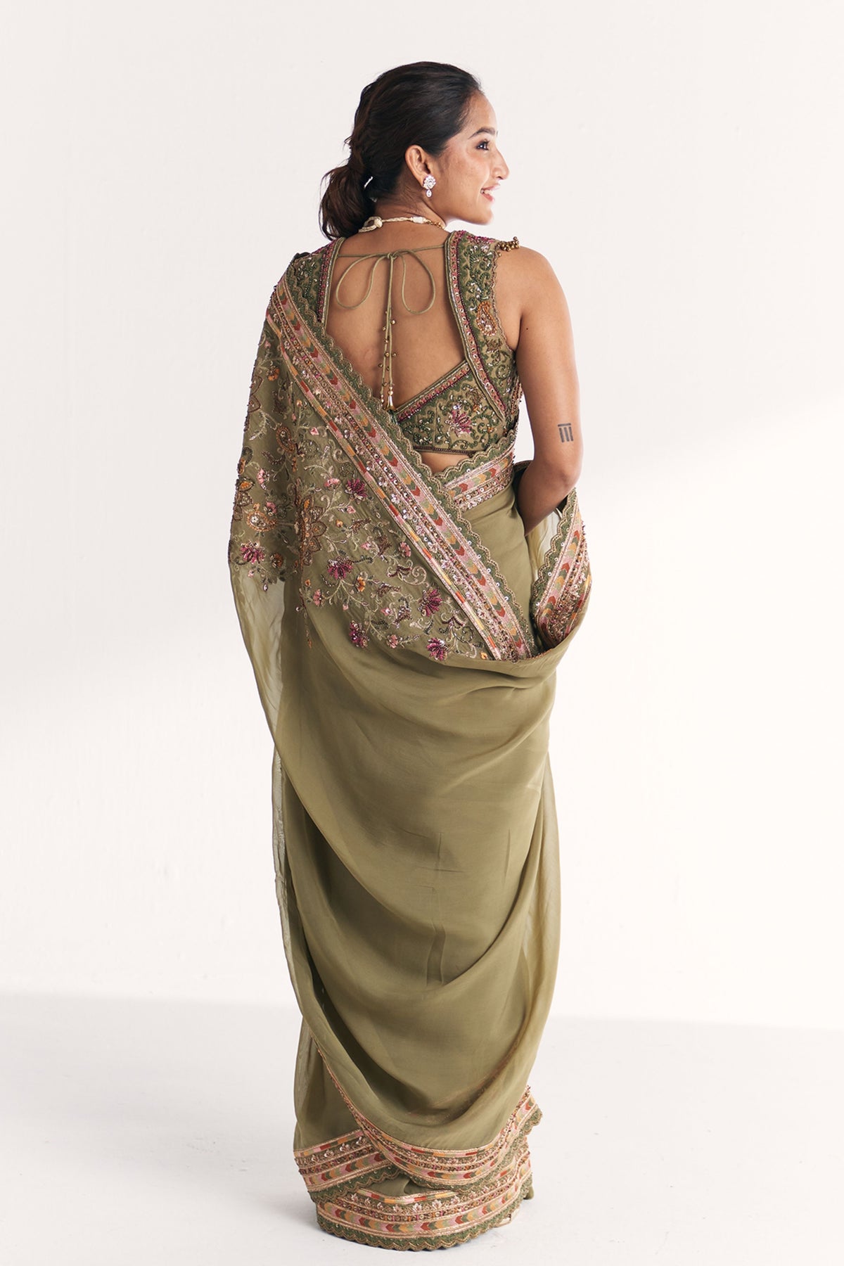 Palak Green Saree