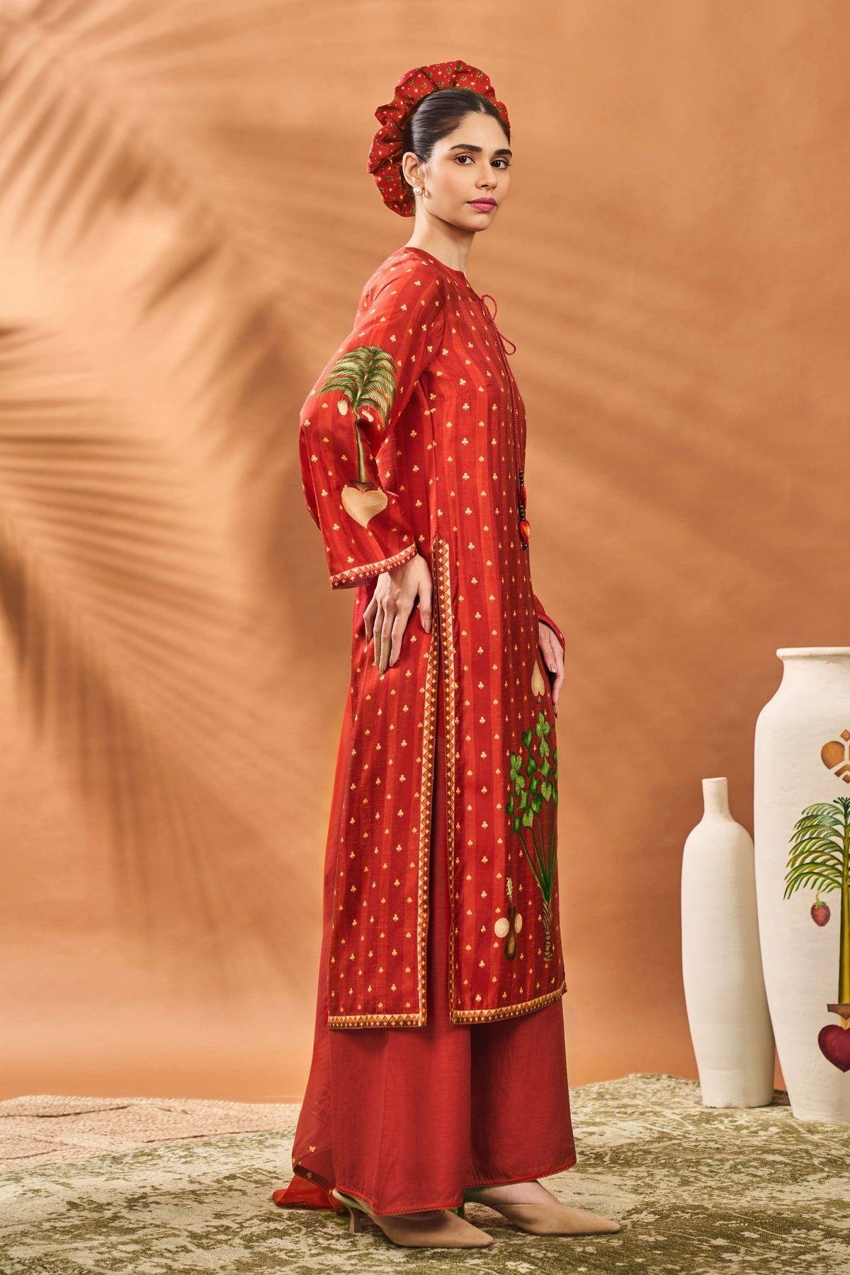 Rust All Fours Kurta Set