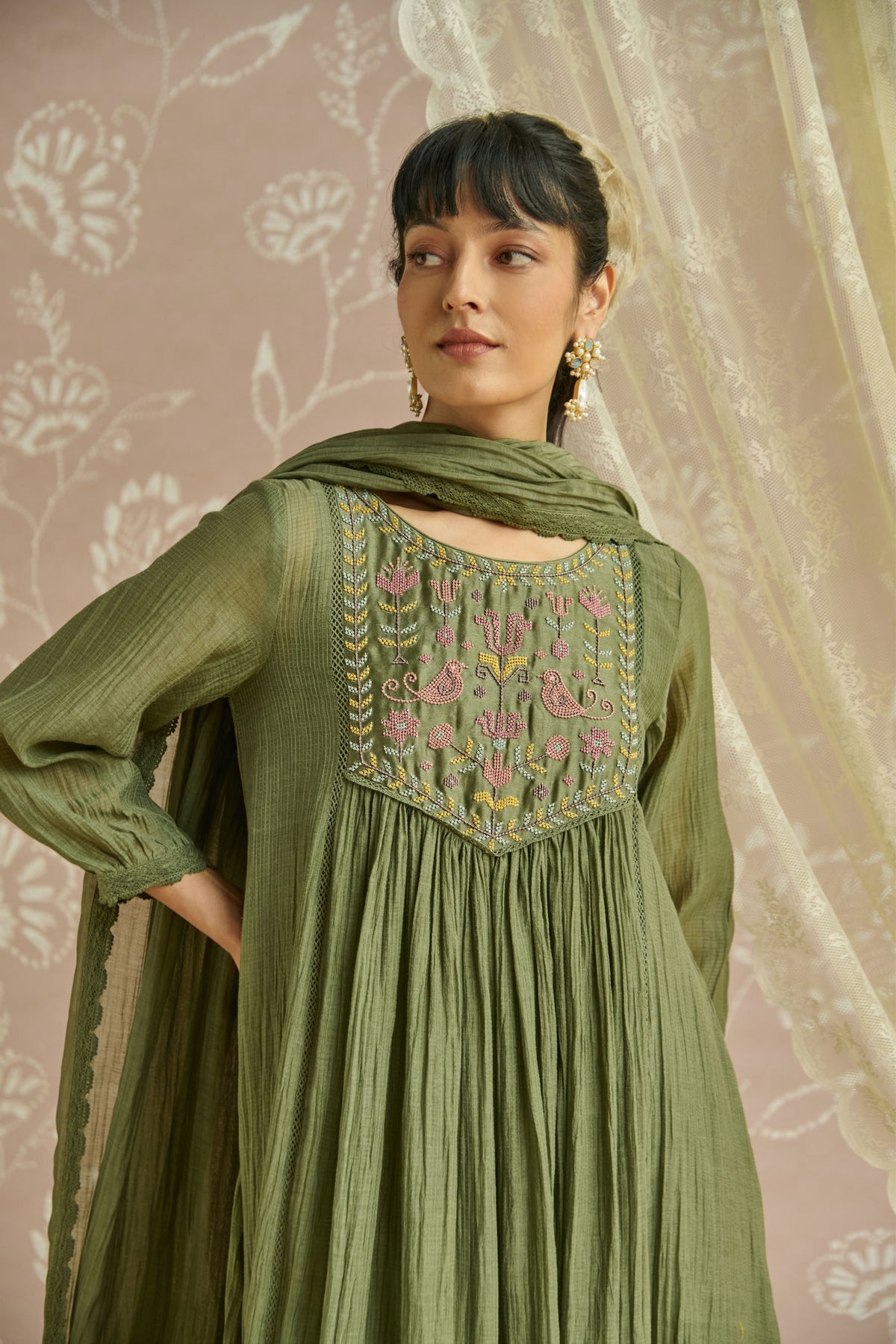 Green Naaz Kurta Set