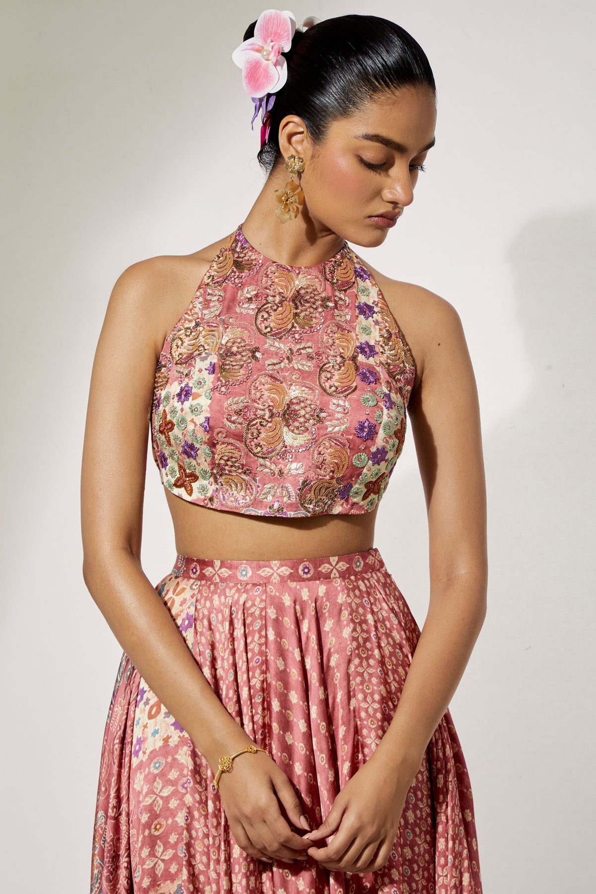 Rosewood Halter Skirt Set