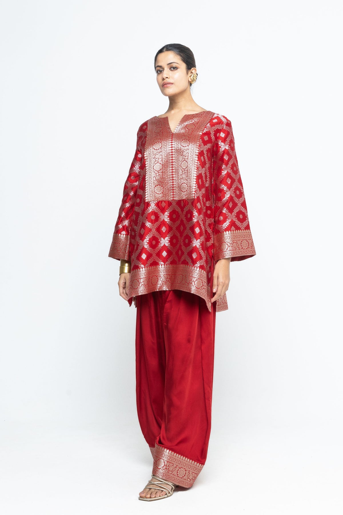 Seerat Jaal Red Tunic Set