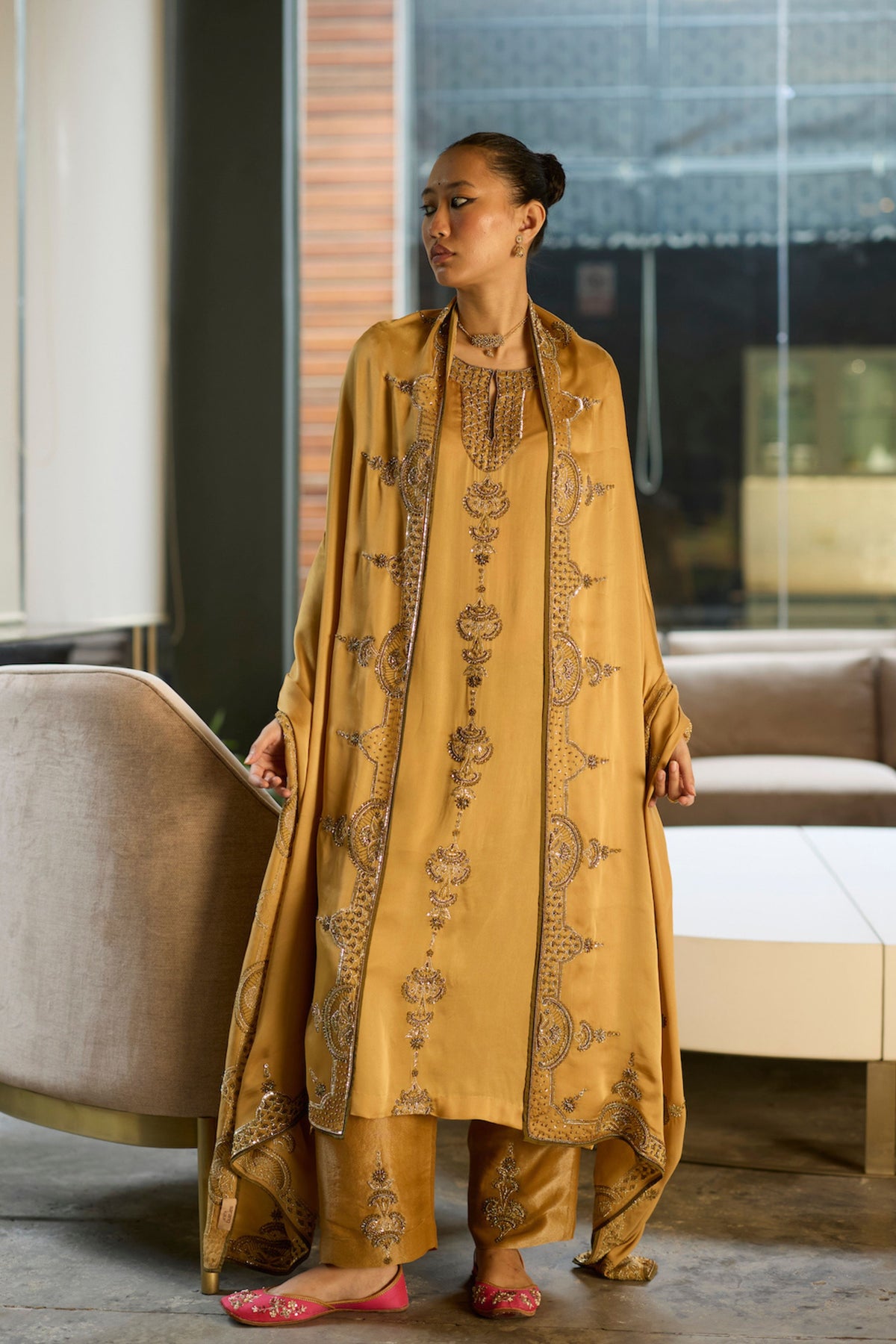 Mustard Prana Kurta Set