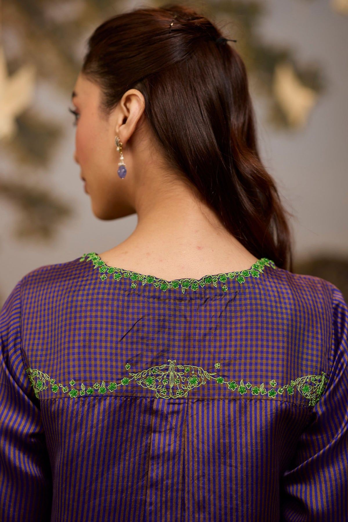 Rhythm n Rhyme Embroidered Purple Kurta Set
