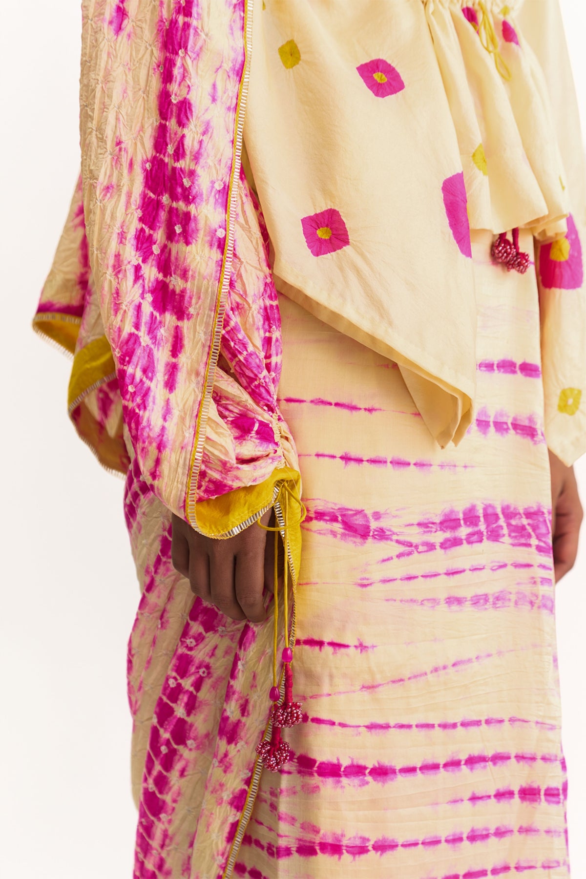 Mist Cream Rani Saree