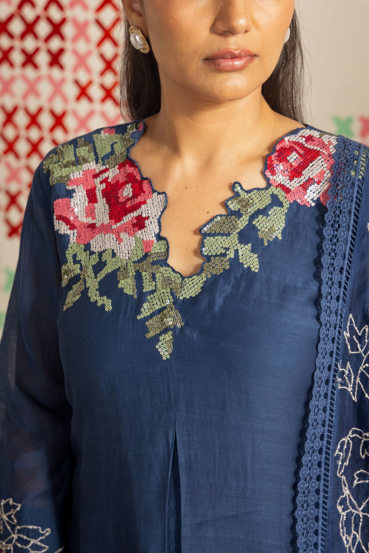 Blue Orchard Kurta Set