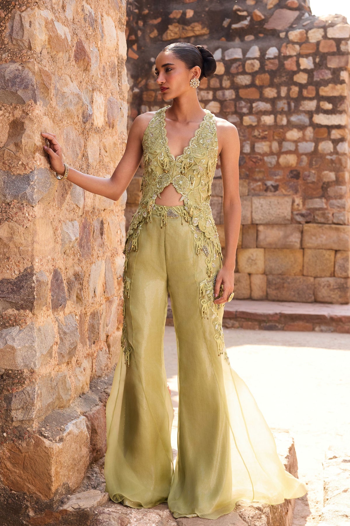 Sage Green Embellished Co-ord Set