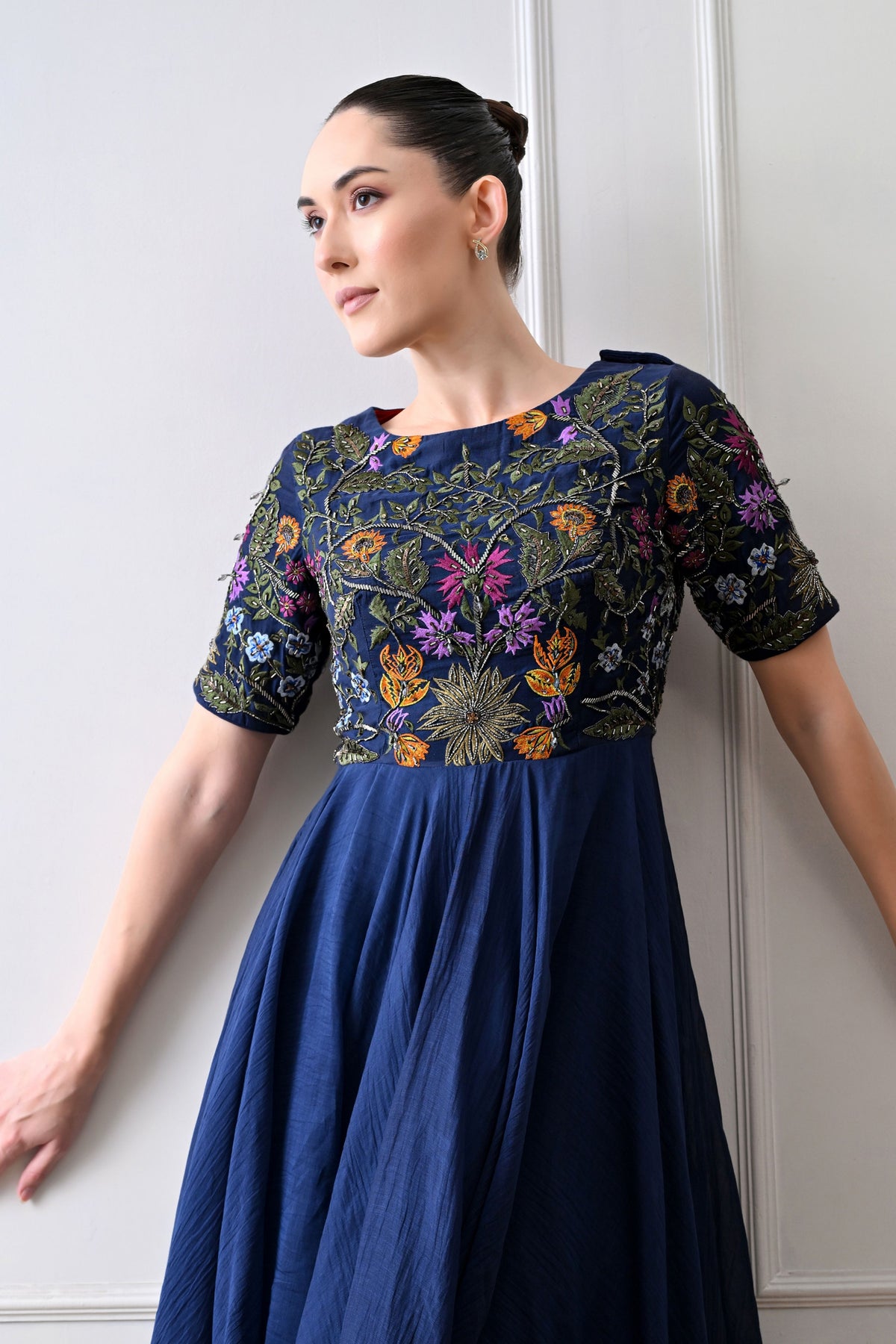 Blue Zardozi Embroidered Anarkali