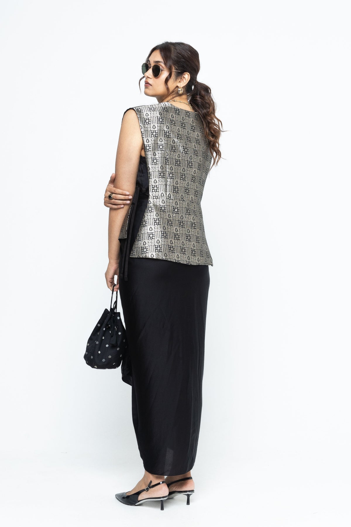 Alia Gilet With Asymmetrical Dress