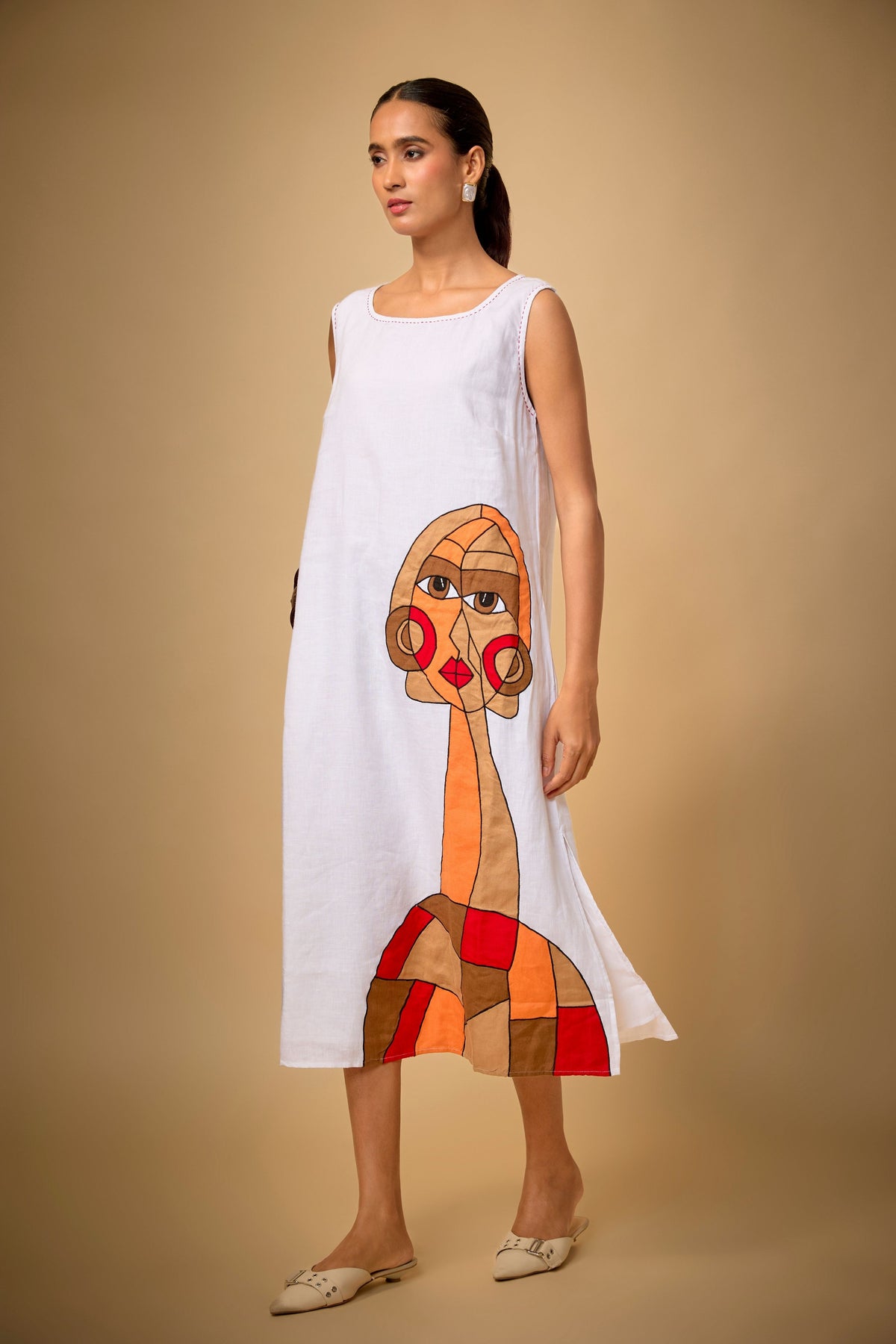 White Embroidered Dress