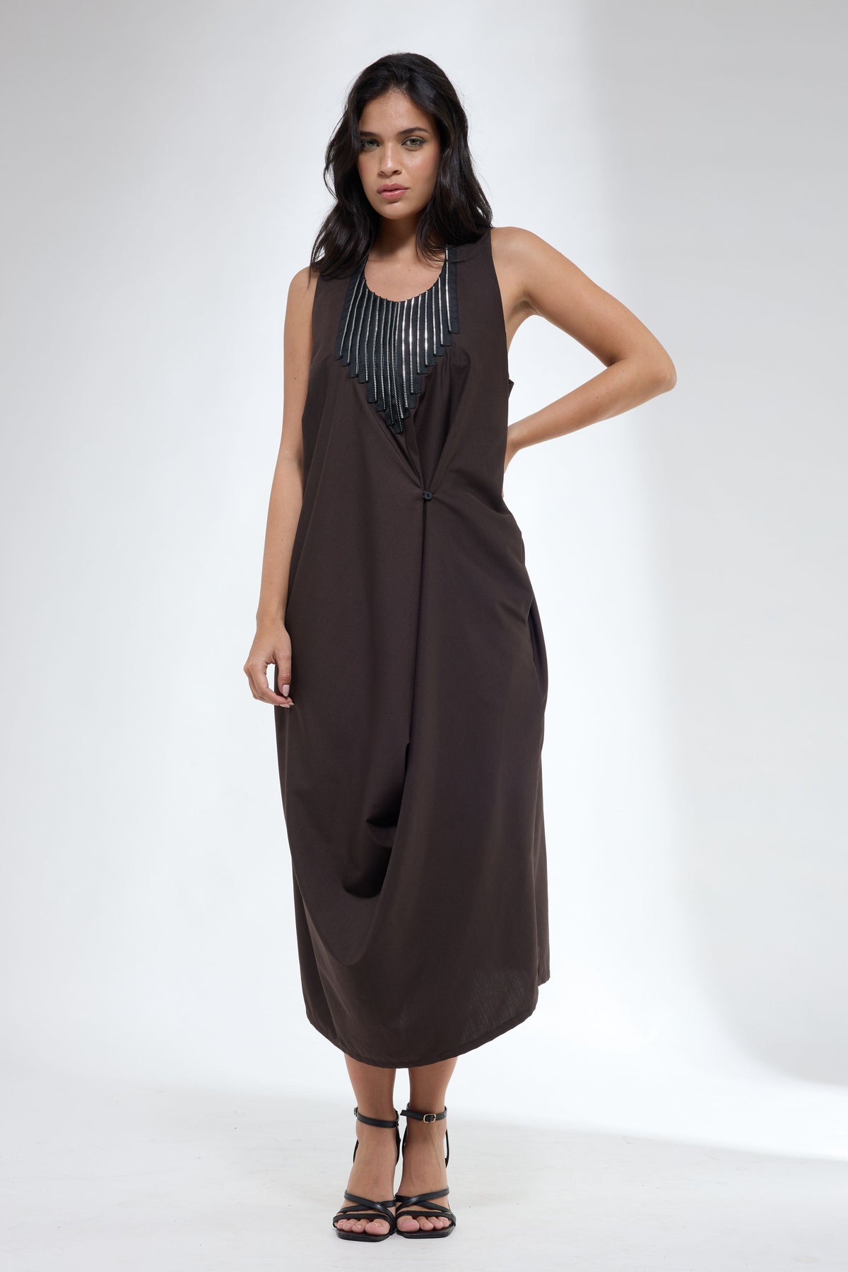 Brown Halter Dress