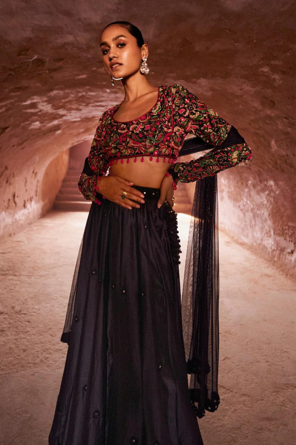 Tapestry Blouse lehenga dupatta set