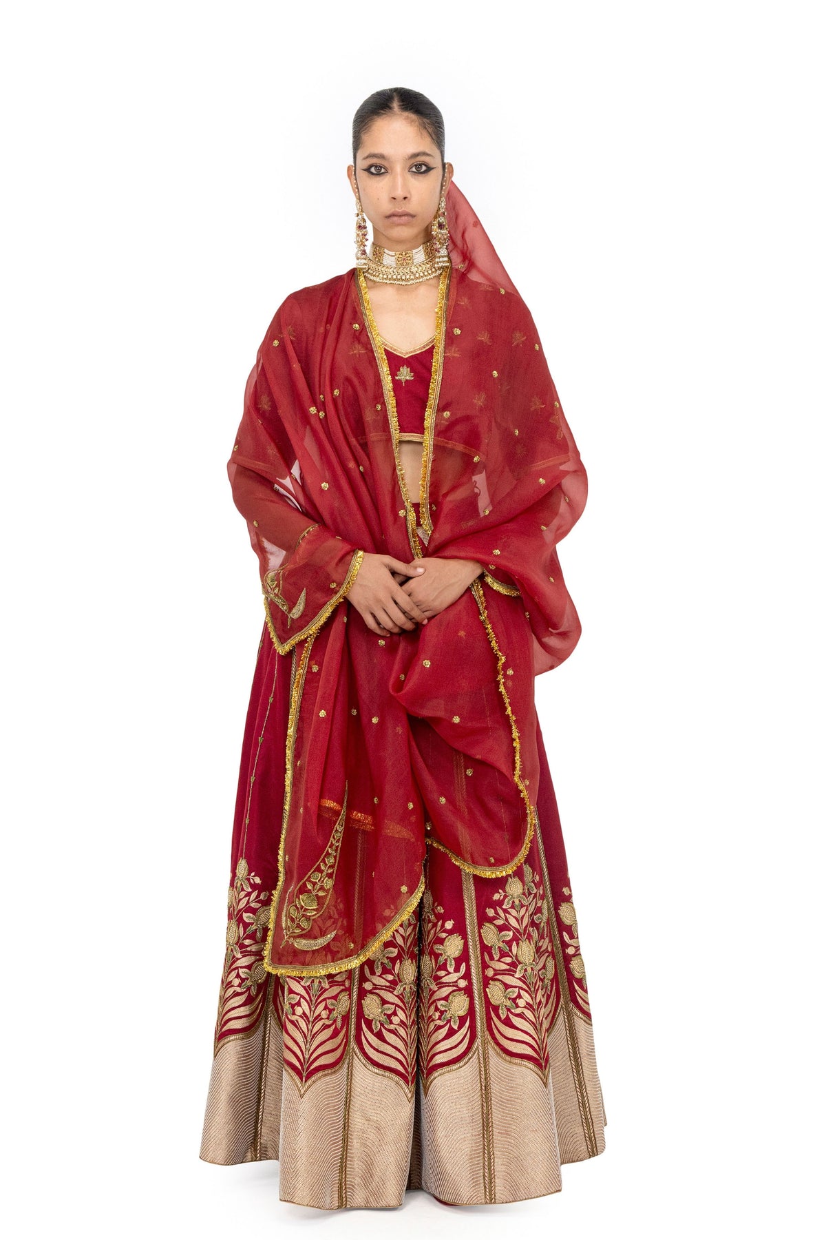 Hemolai Brick Red Dupatta