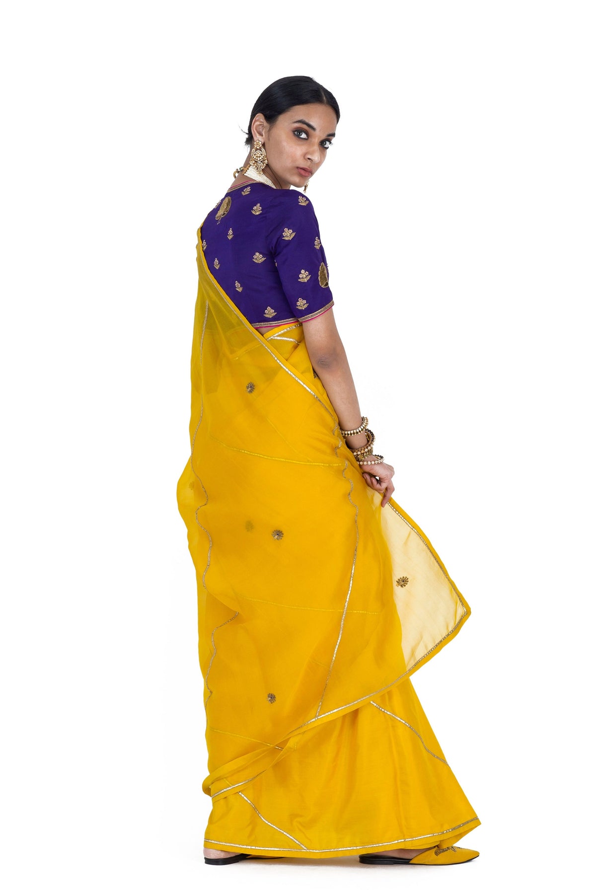 Bhayli Yellow Saree