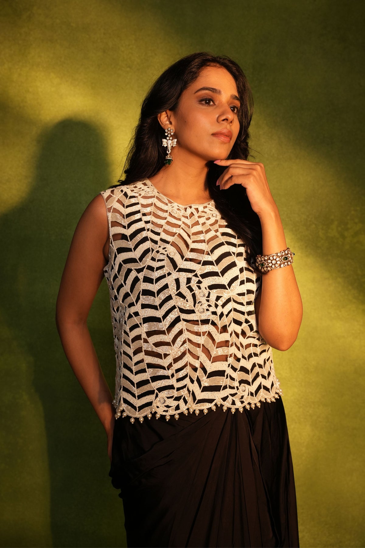 Cutwork Top With Skirt