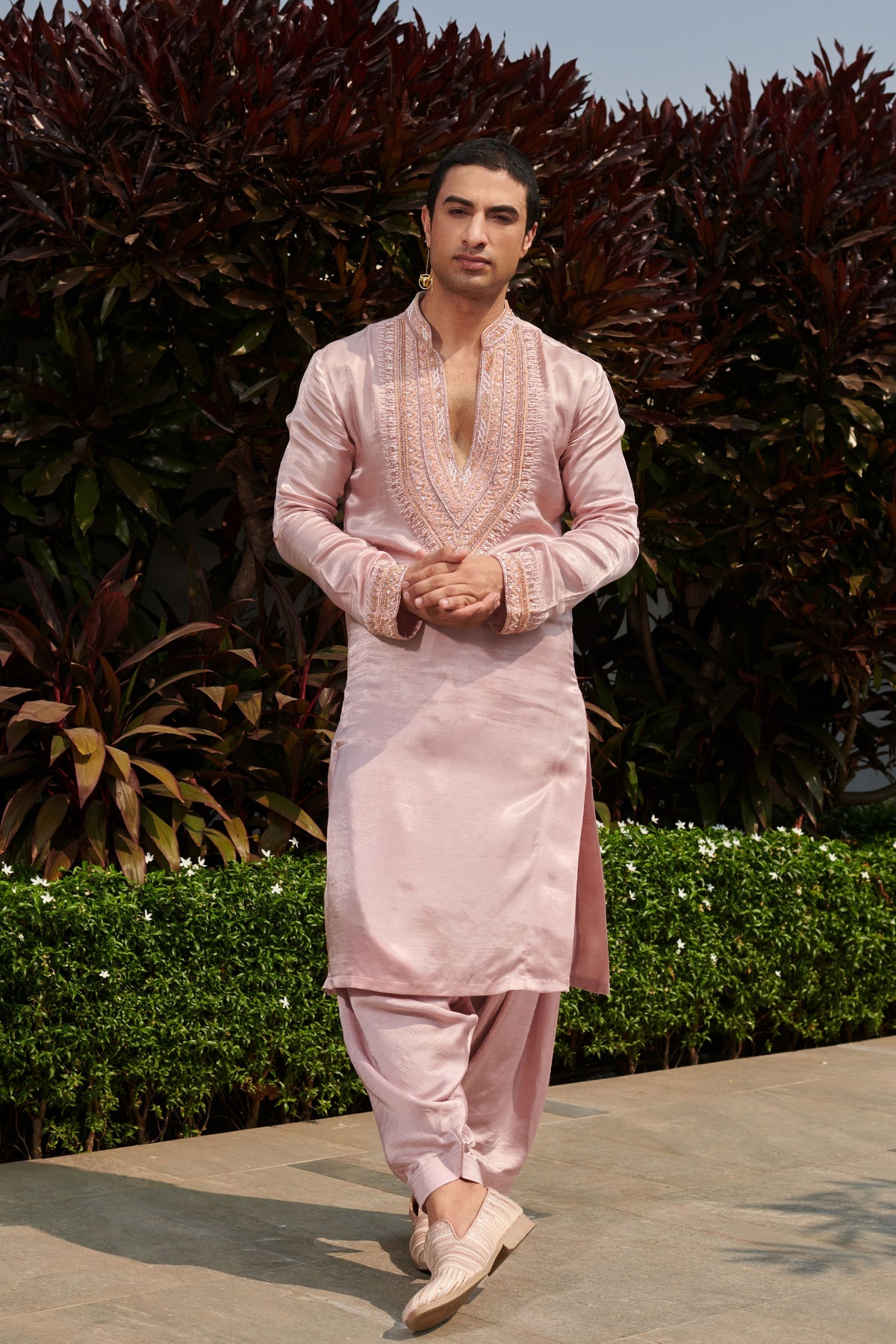 Icy Pink Mens Kurta Set