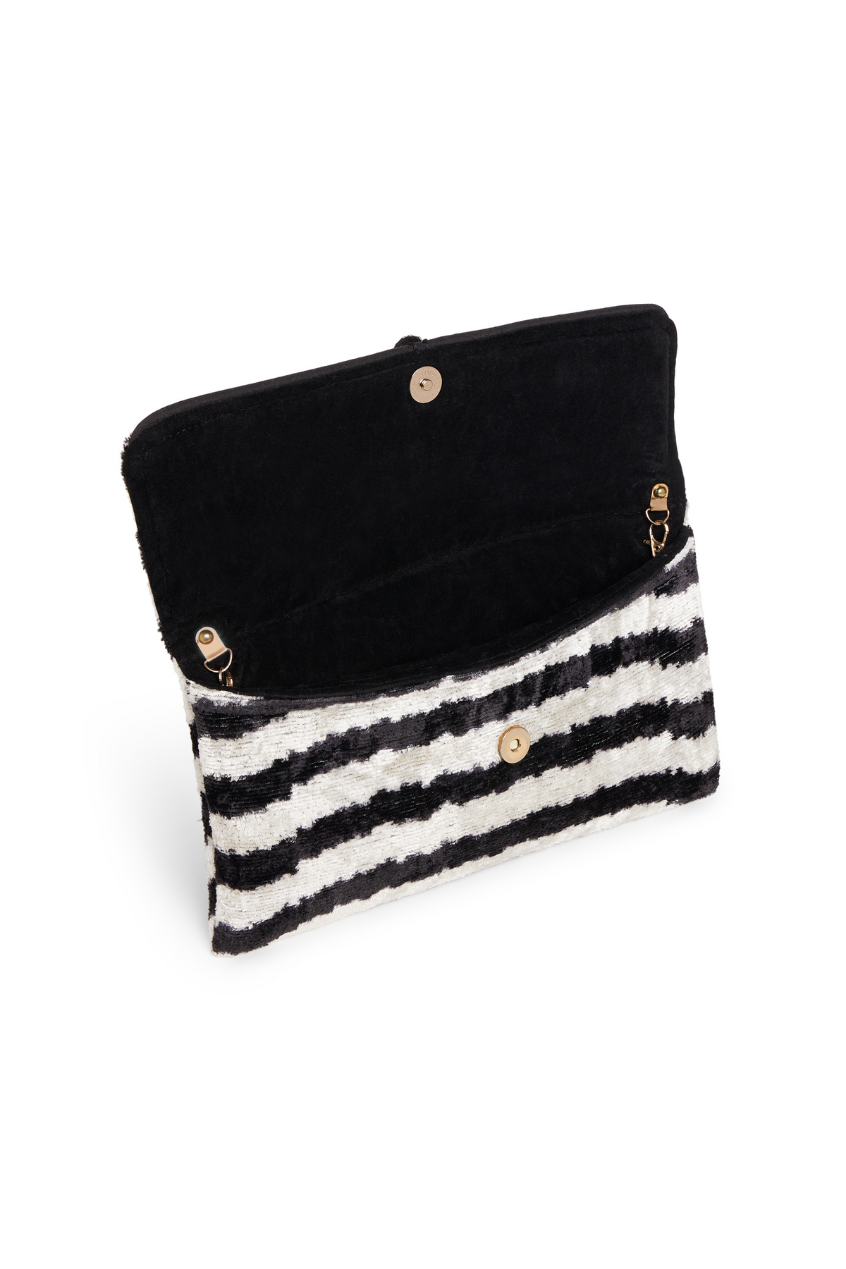 Velvet Silk Fold Over Clutch