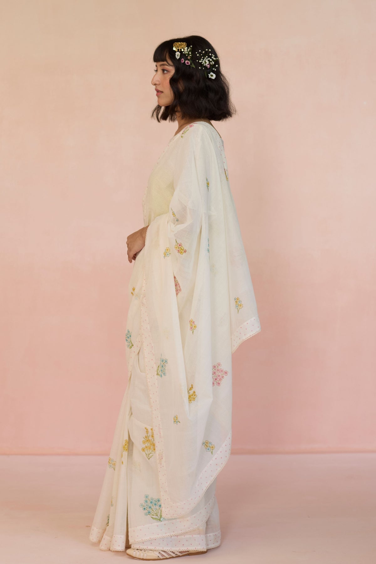 Ditsy Cotton Saree