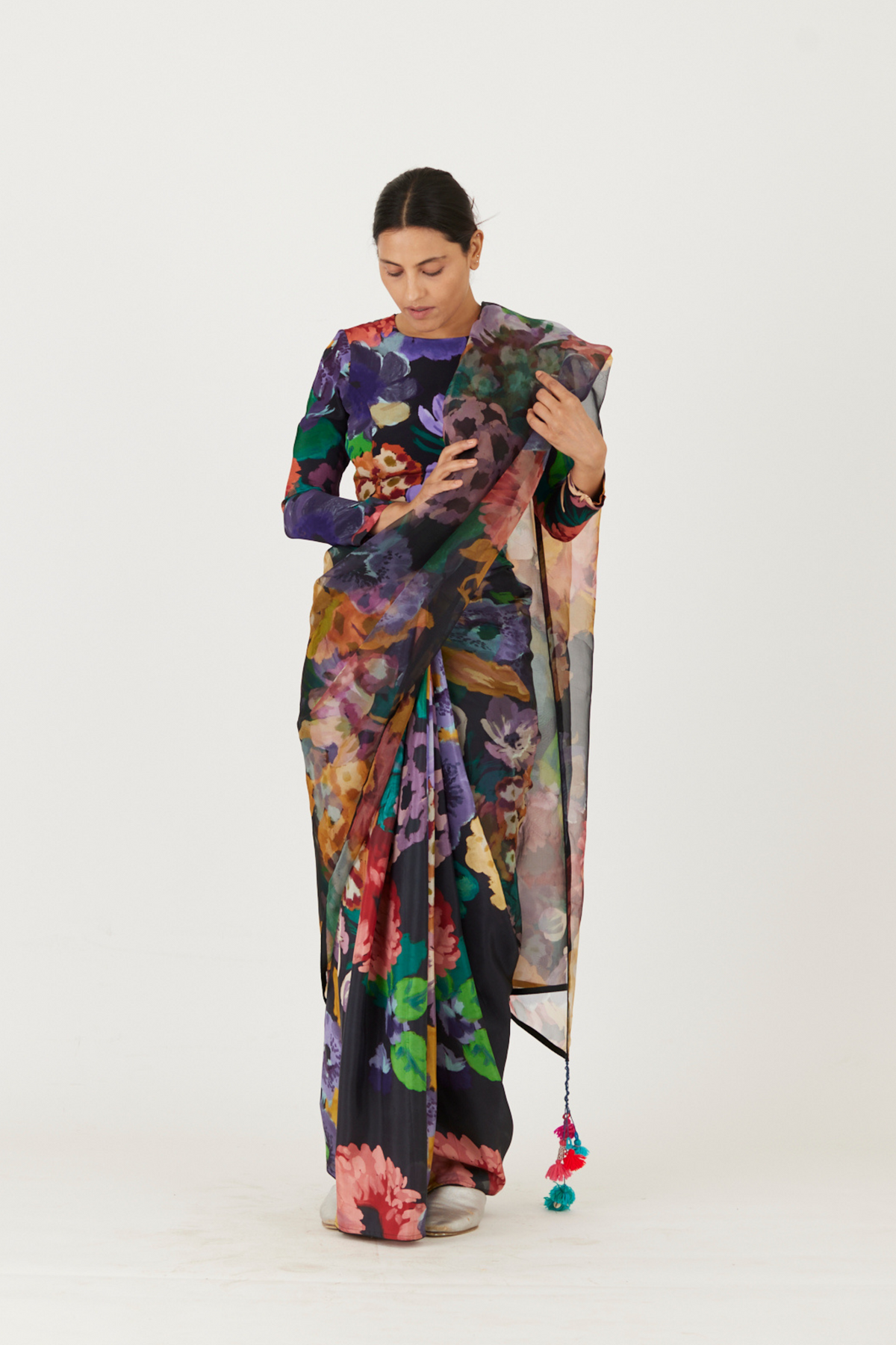 Farah Black Saree