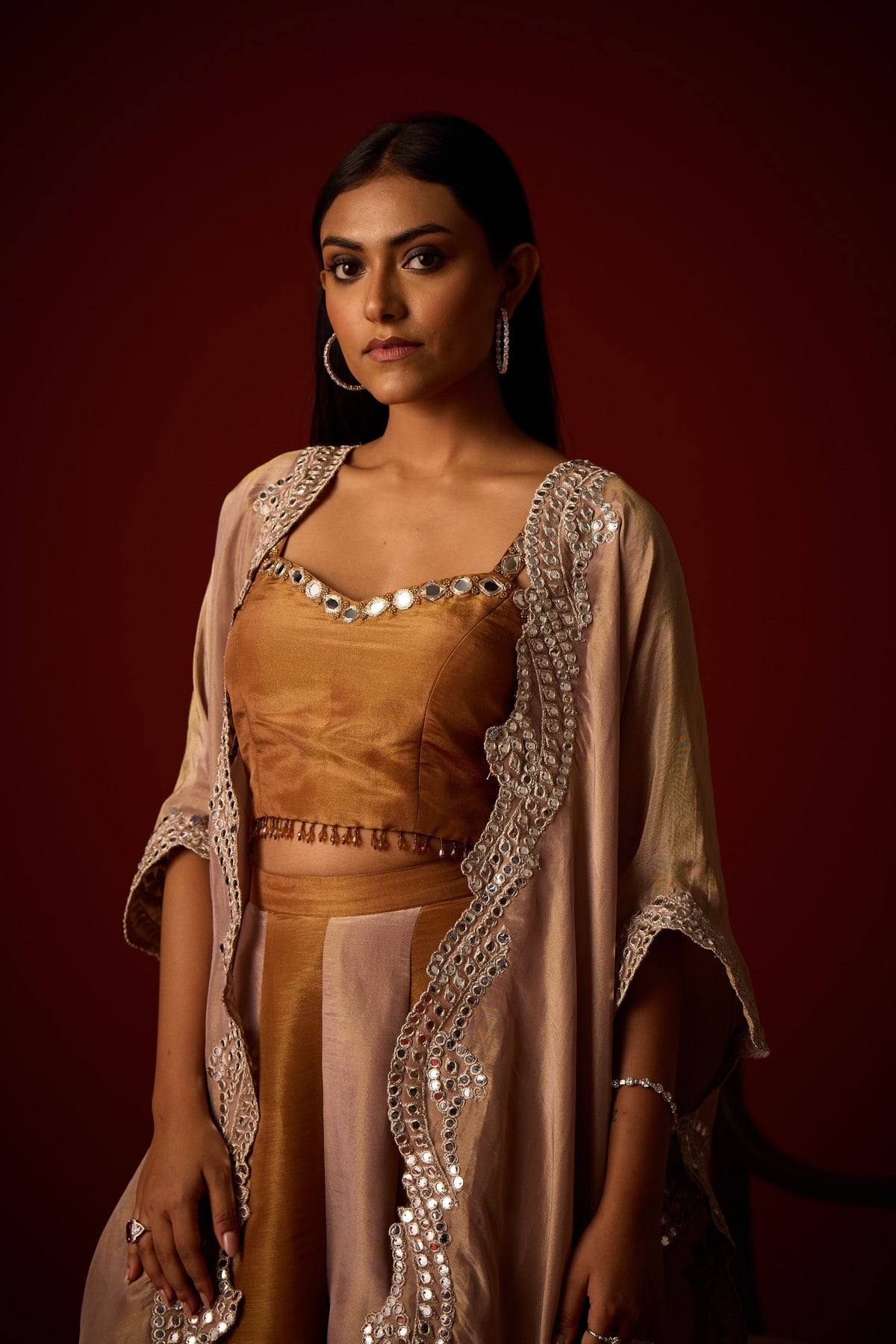 Tissue Mirror Work Cape