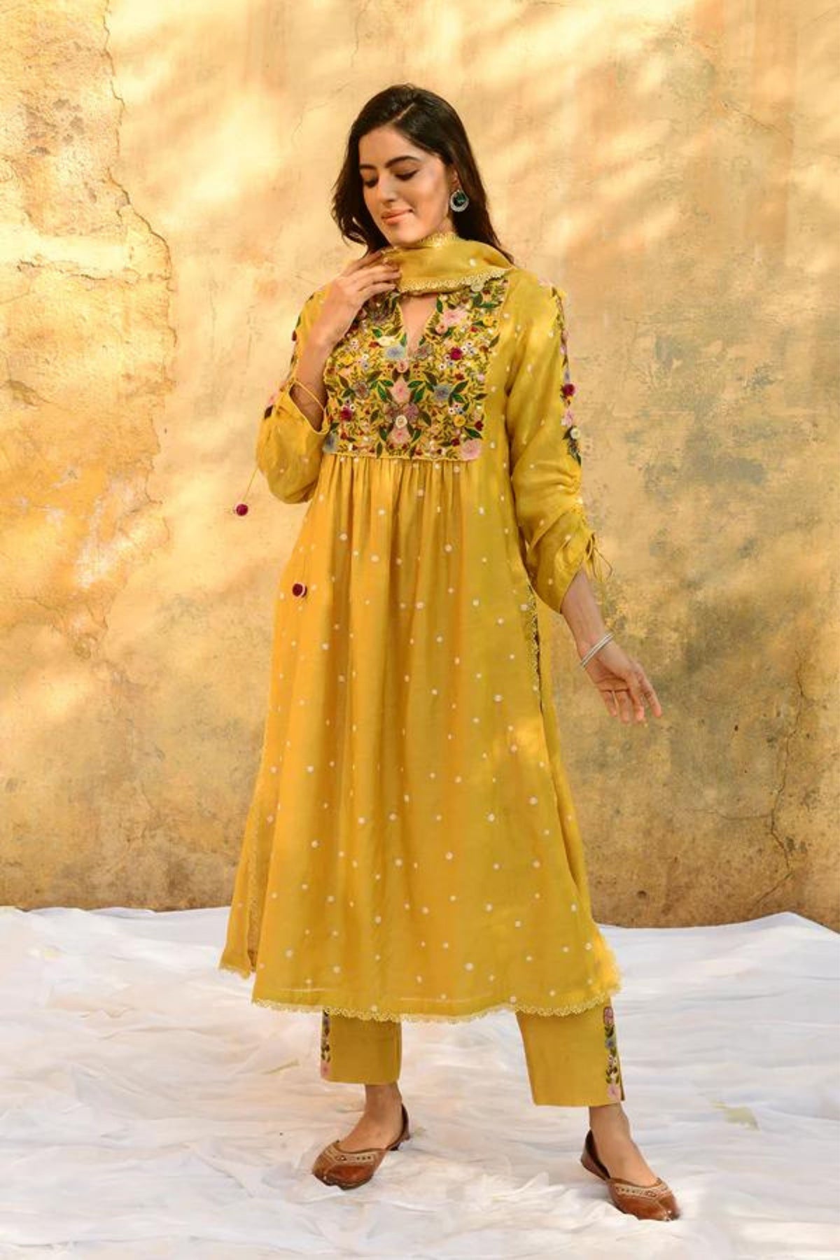 Yellow Orchid Kurta Set