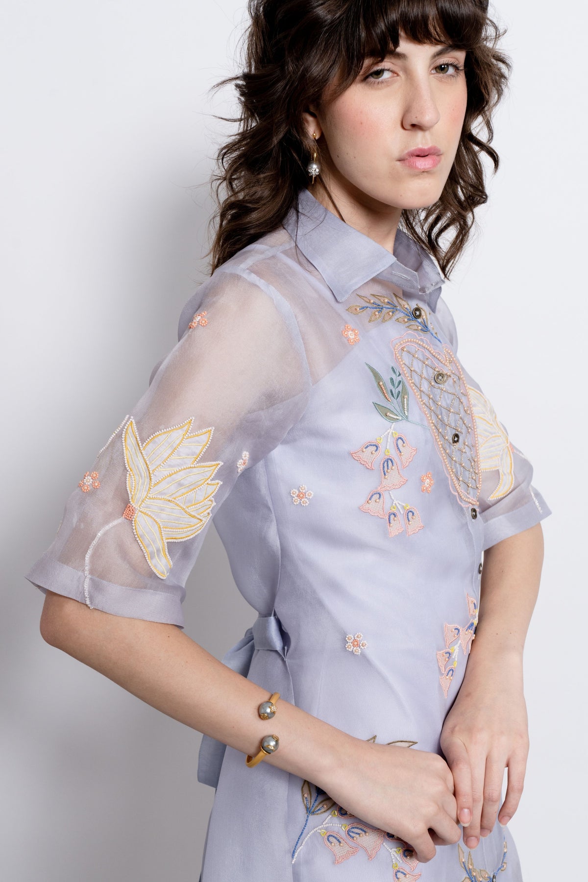 Powder Blue Amora Shirt Dress