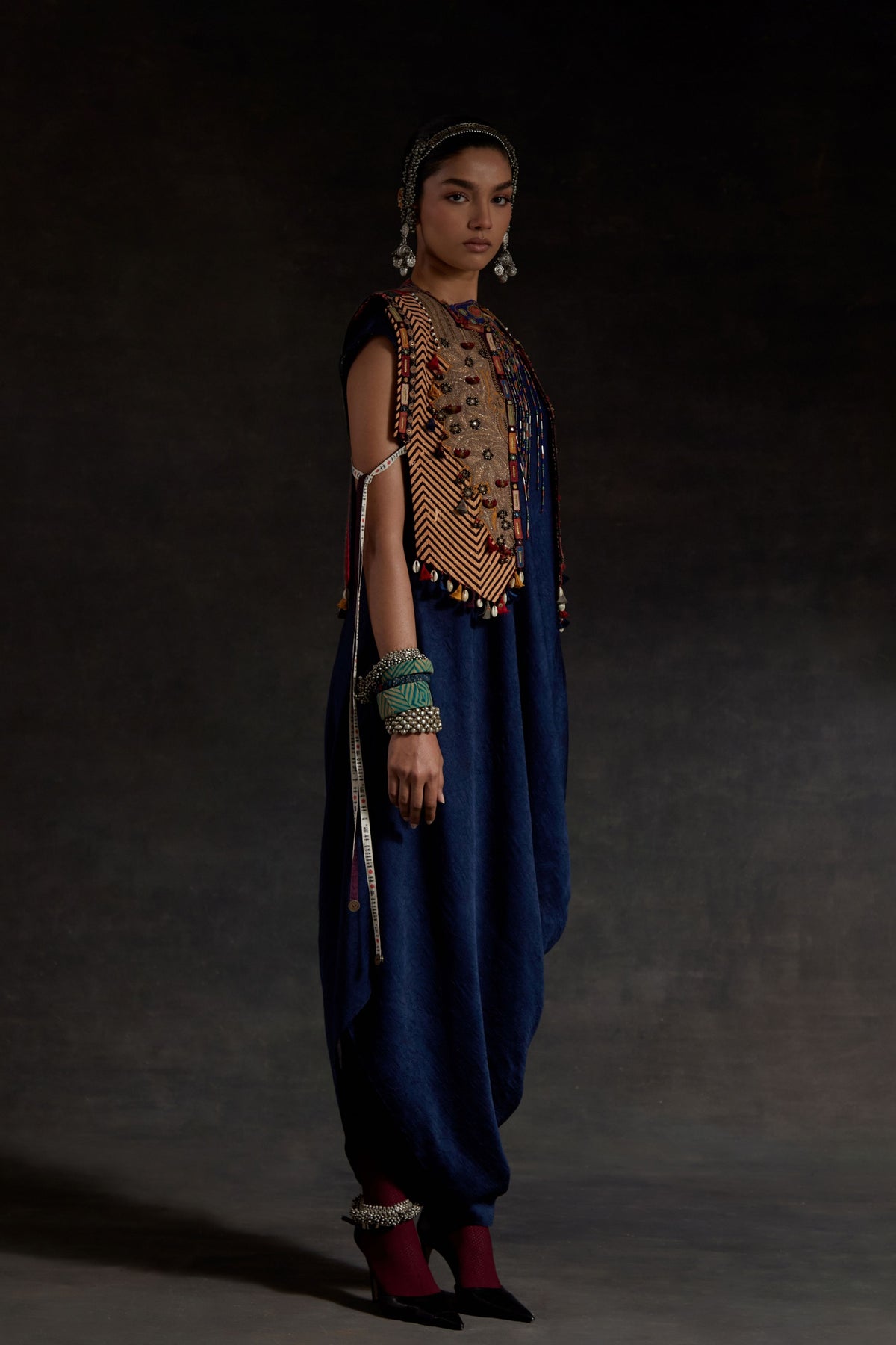 Multicolor Zuri Gilet Set
