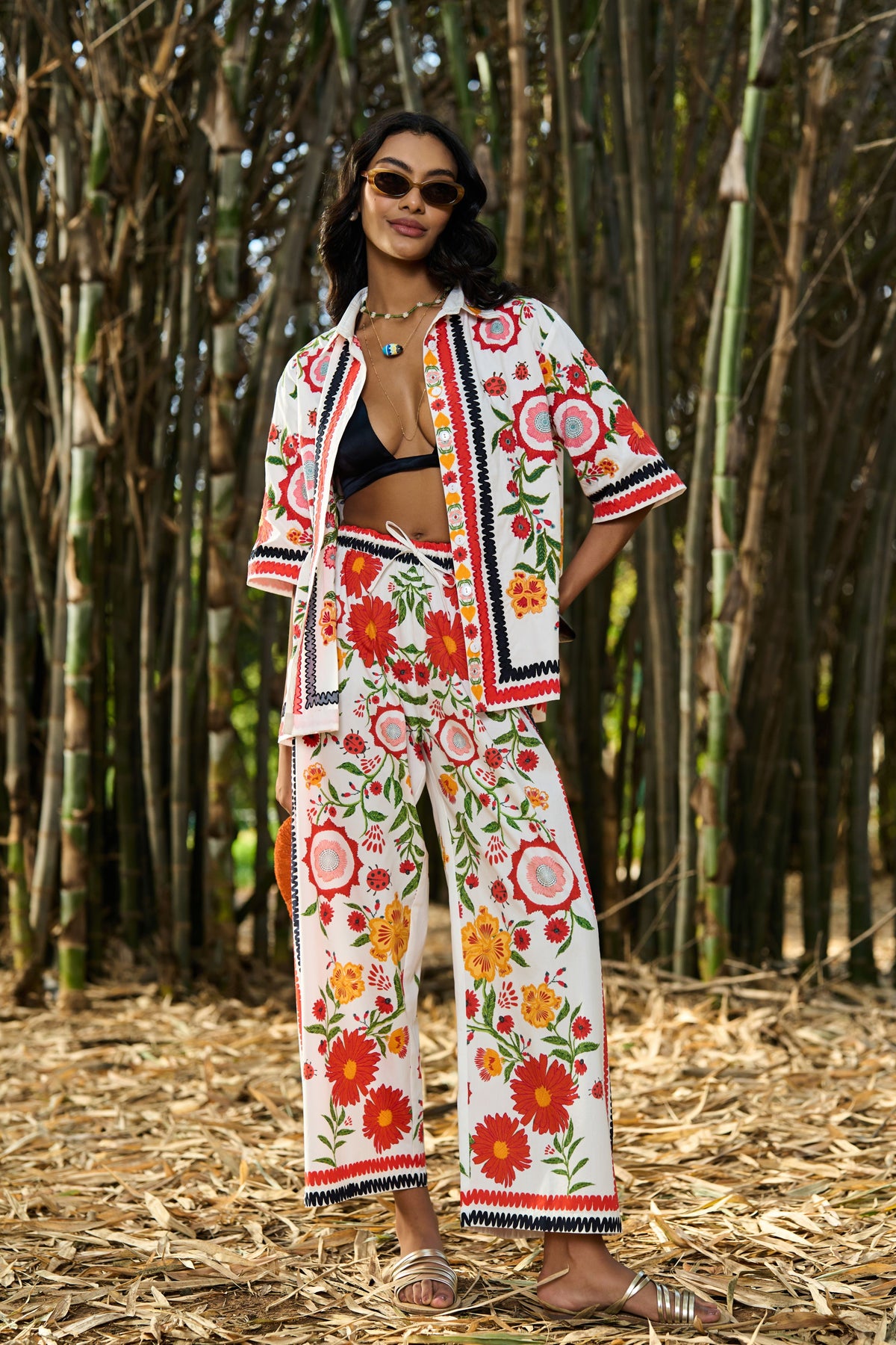 Blair Embroidered Shirt &amp; Pants Set