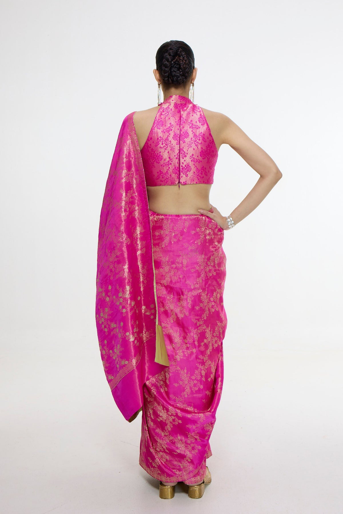 Deep Pink Saree
