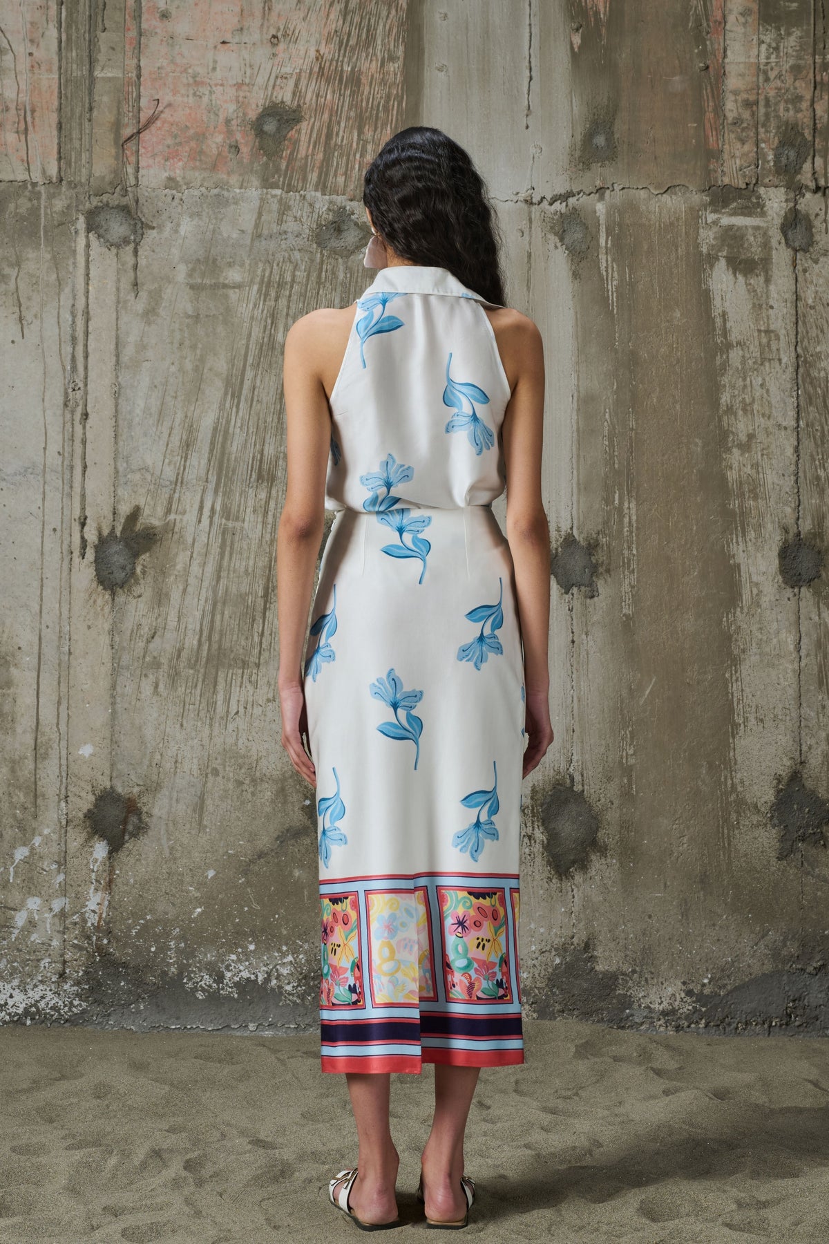 Blooming Edge Midi Skirt