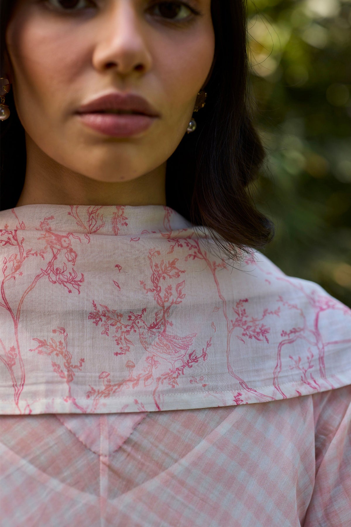 Once-upon-a-garden Pink Dupatta
