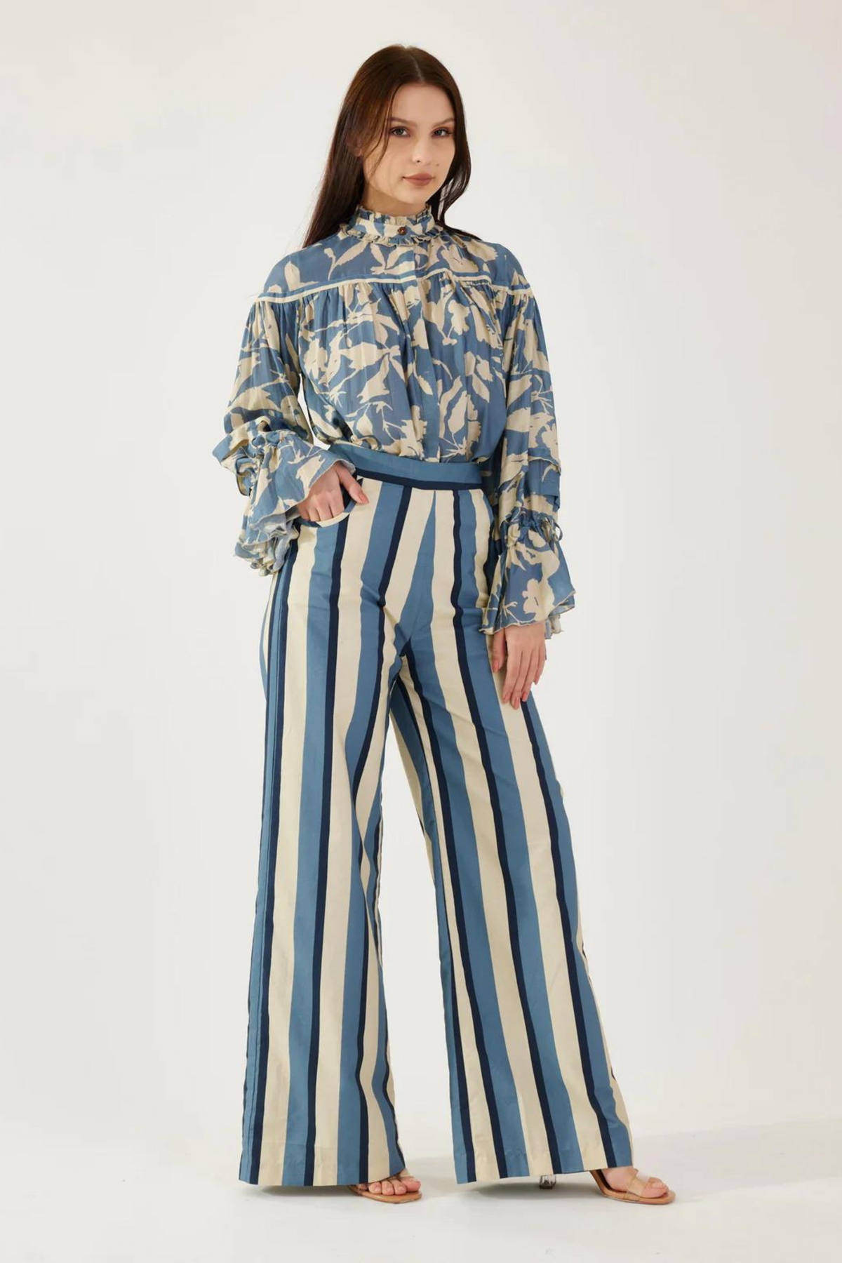 Cotton Stripe Pants