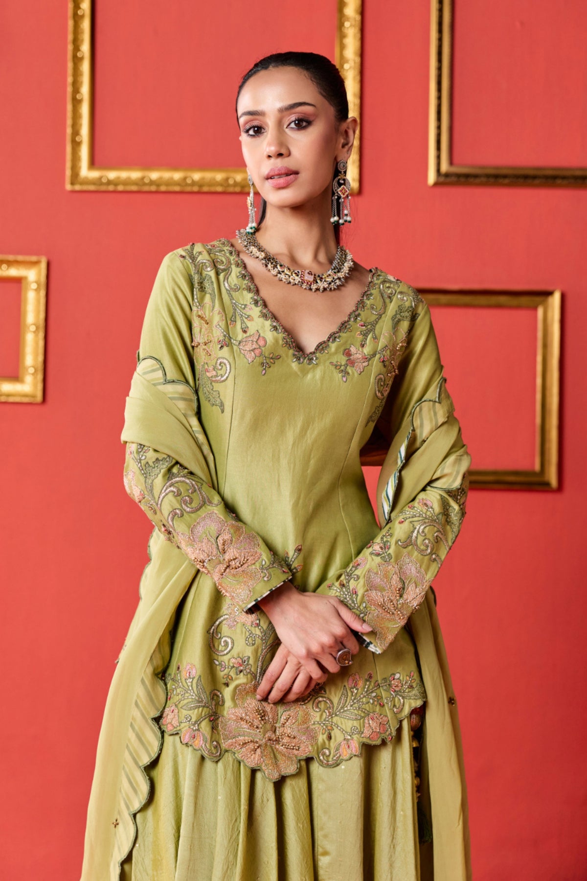 Sitara Green Lehenga Set