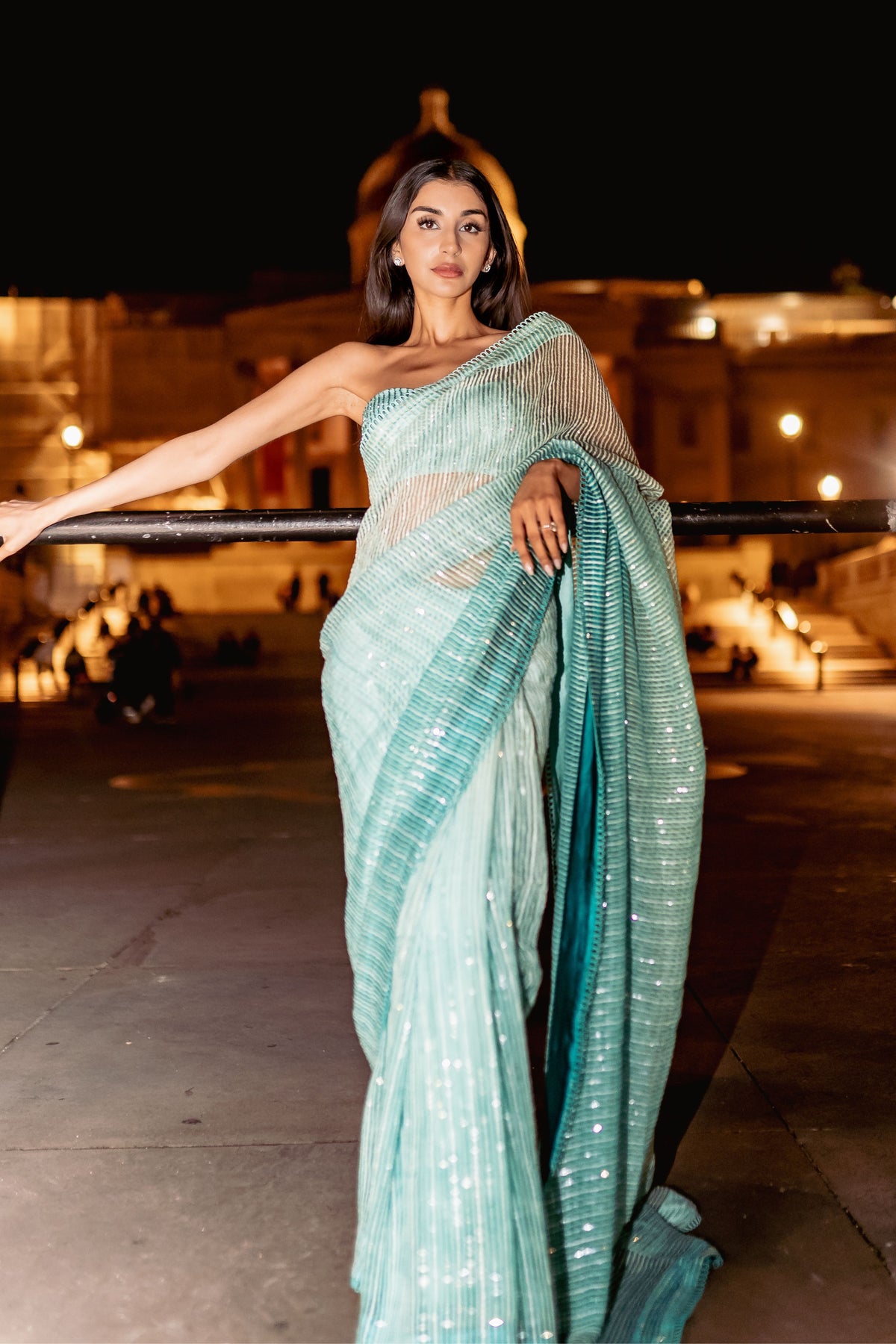 Sage Green Handloon Organza Saree