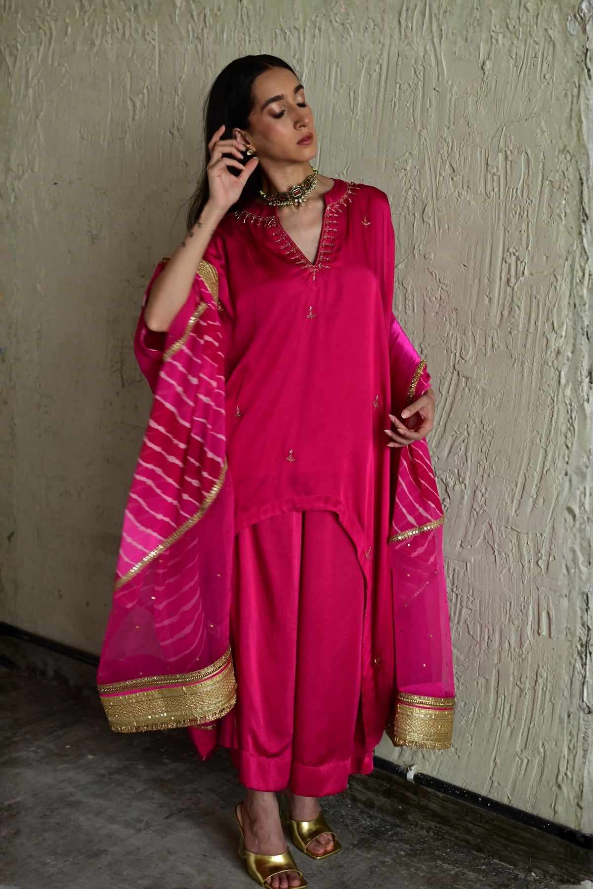 Hot Pink Shazia Pant Set