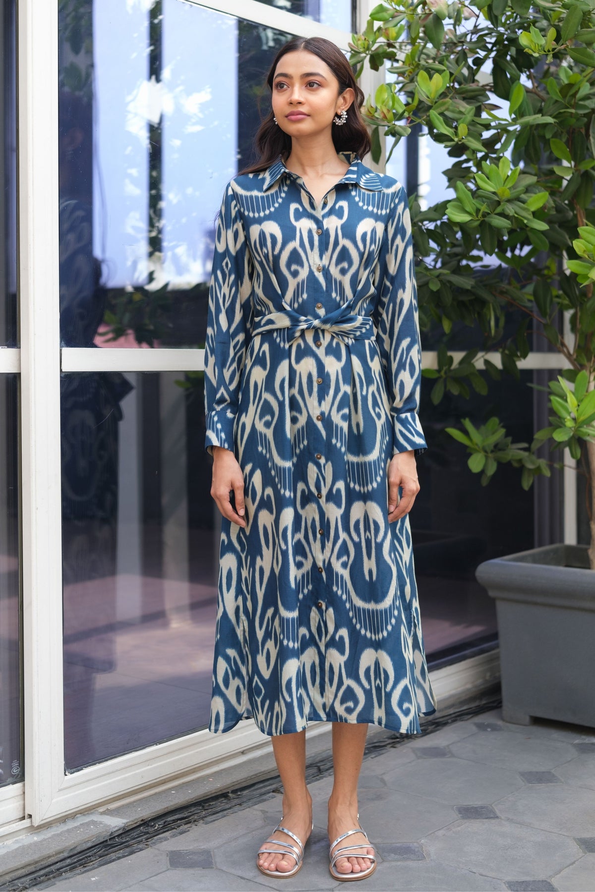 Indigo Tie Dress