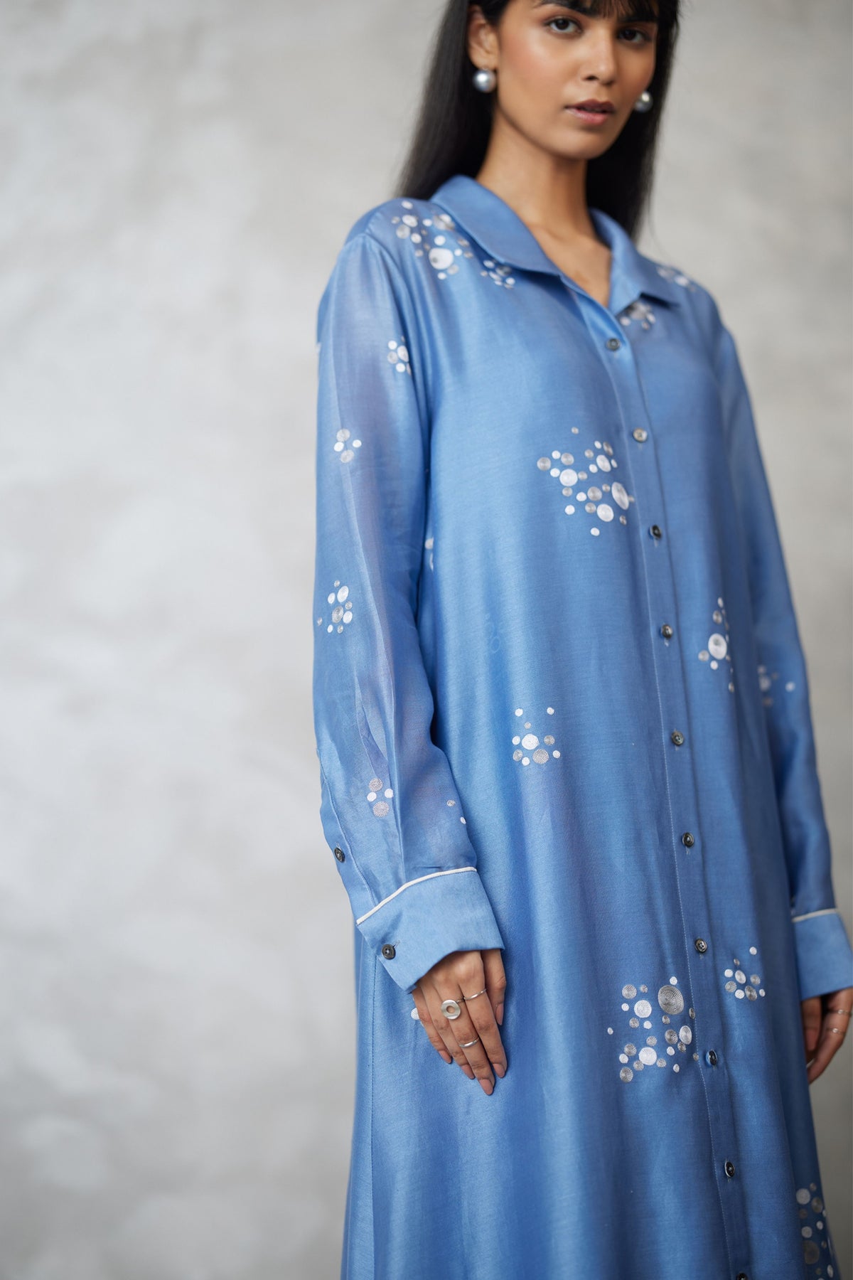 Light Blue Sleeve Dress