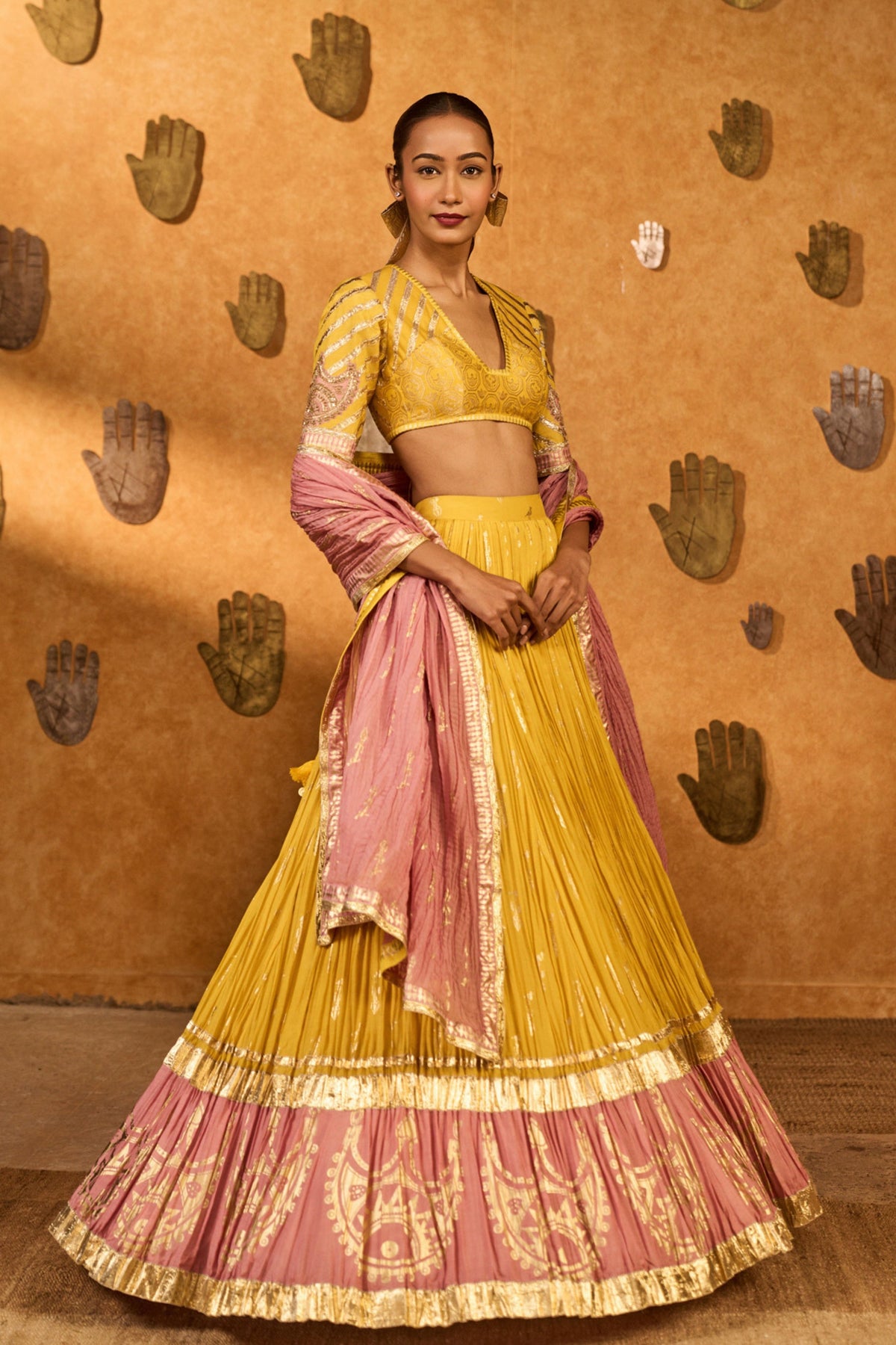 Spiced Ochre Lunar Lehenga Set