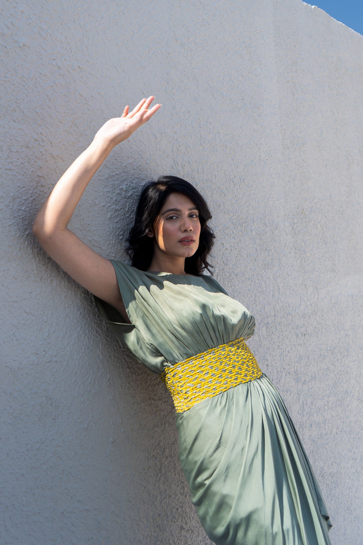 Yellow-green Cocktail Gown