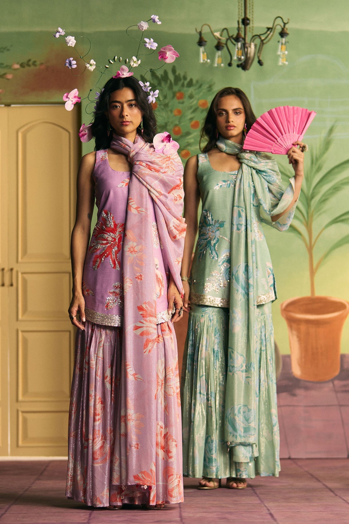 Lavender Garden Sharara Set