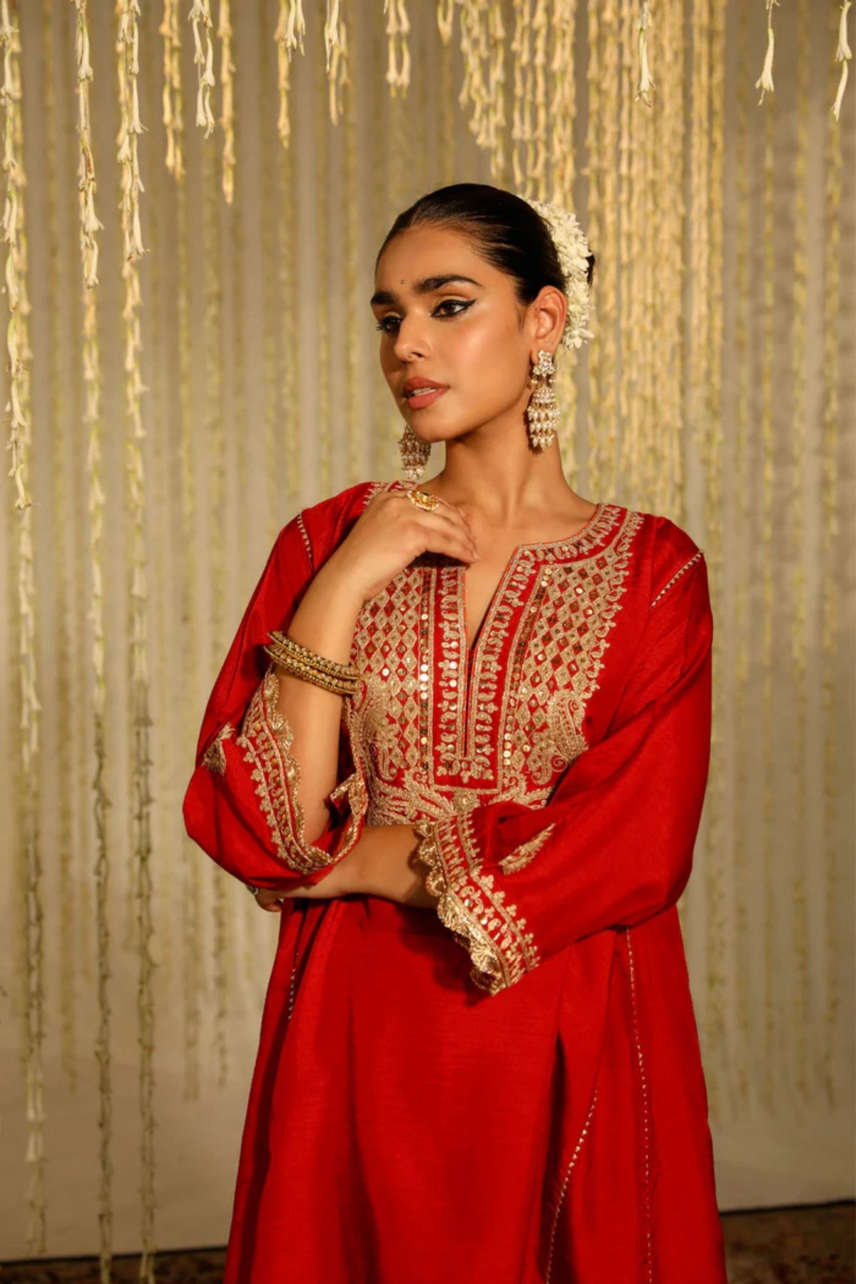 Mehreen Red Kurta Set