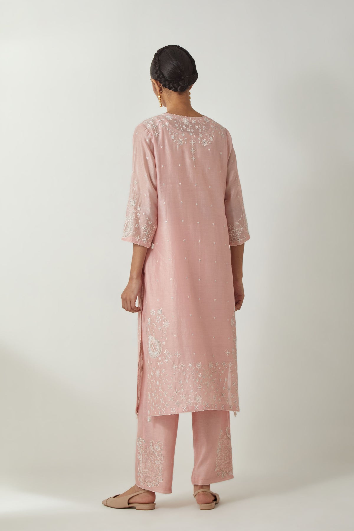 Pink Straight Kurta Set