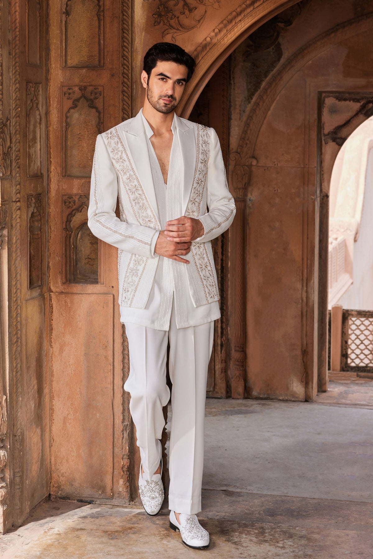 Israt Embroidery Jacket Set