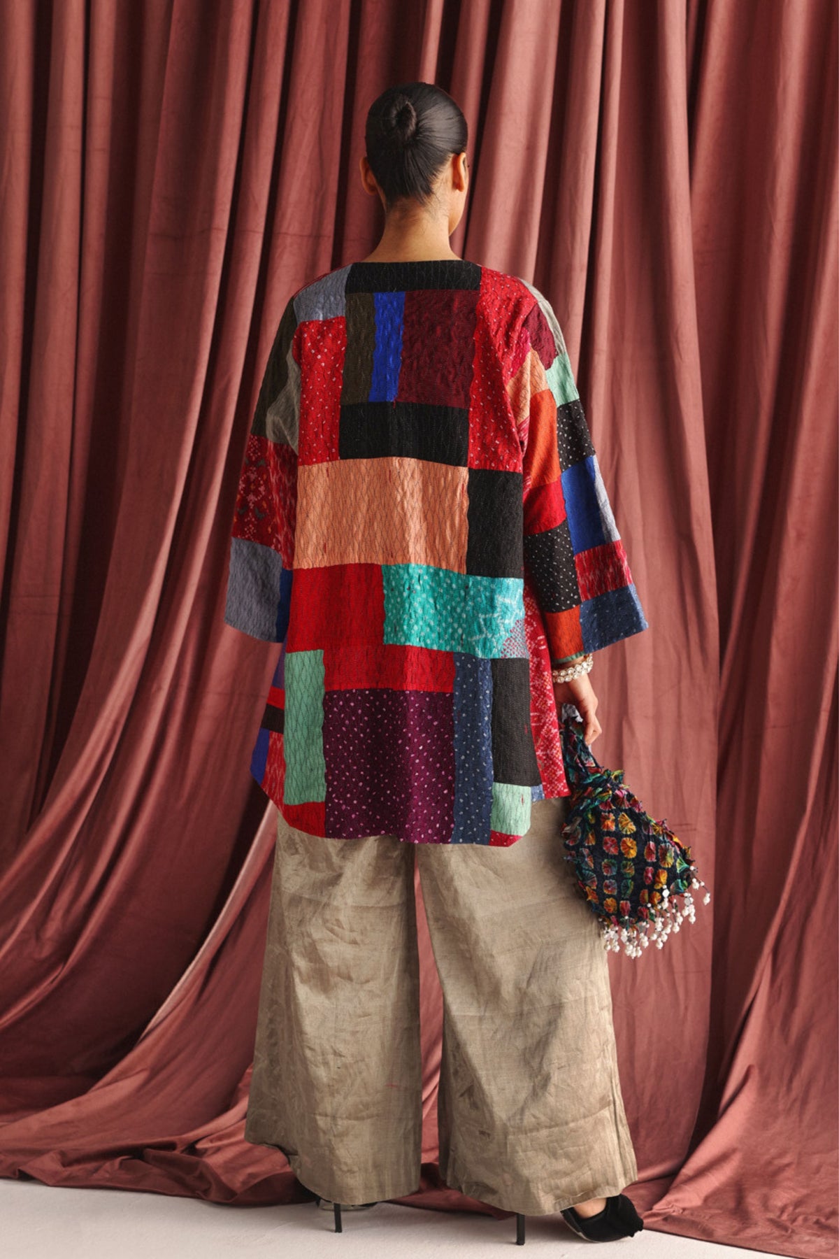 Recycled Long Jacket in Pastel