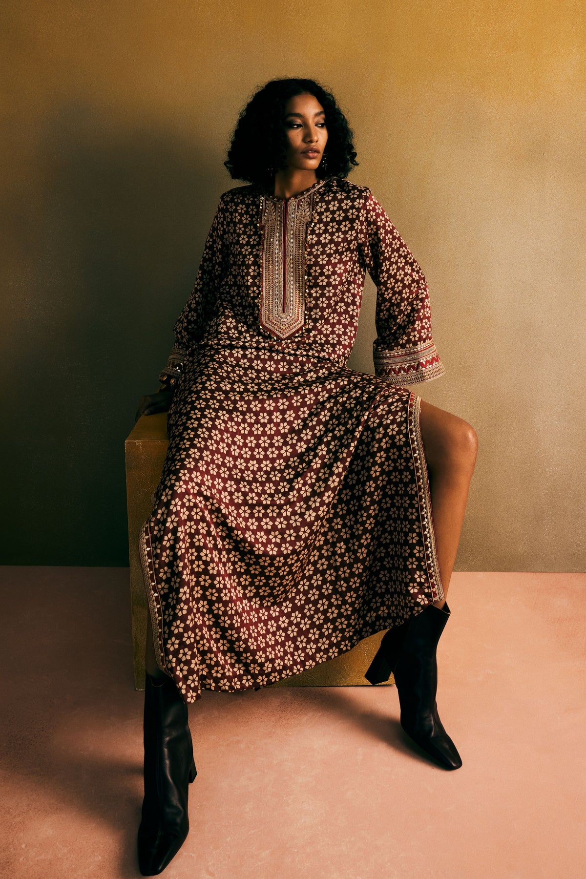 Red Kaftan Dress