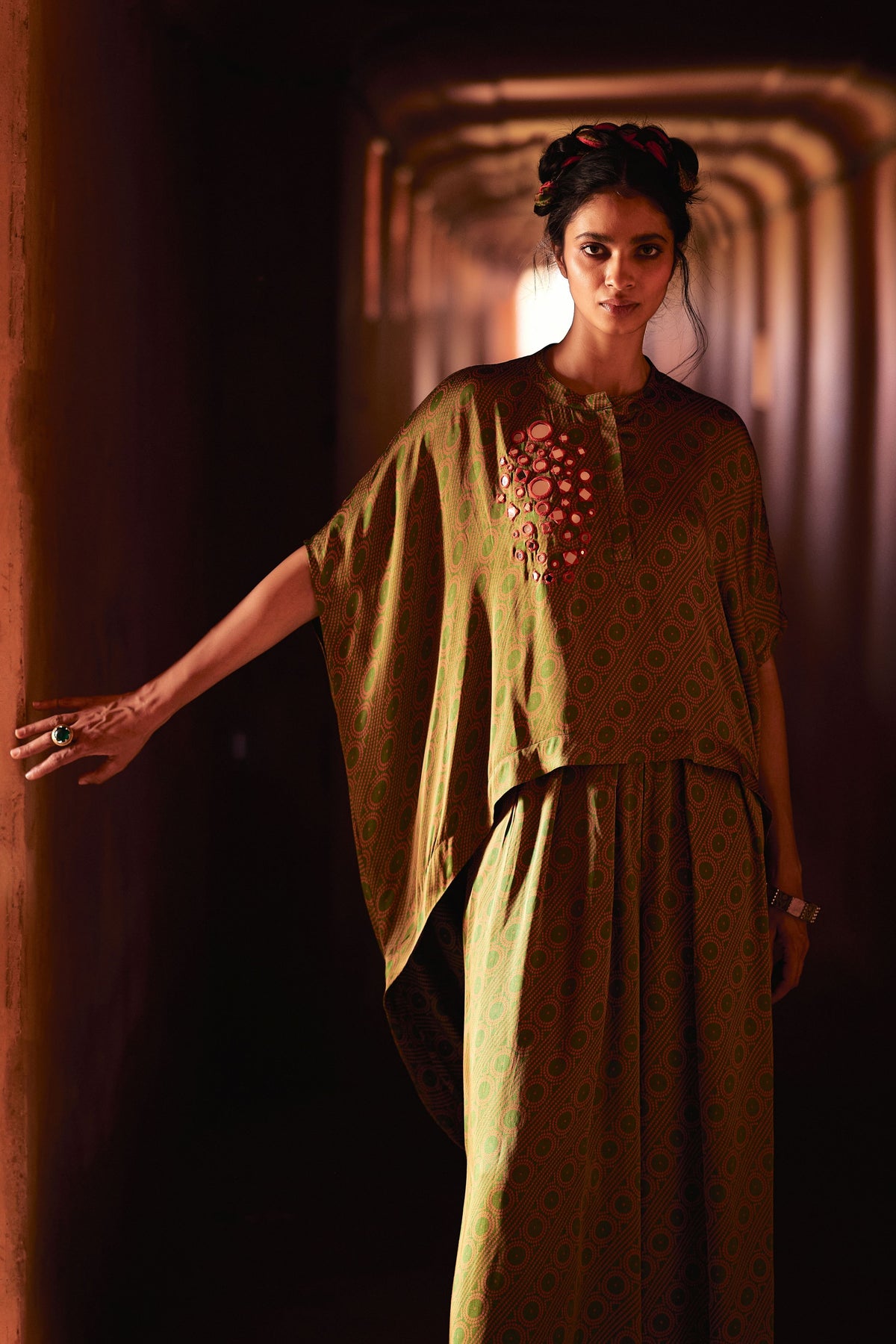 Green Cowl Co-ord Set