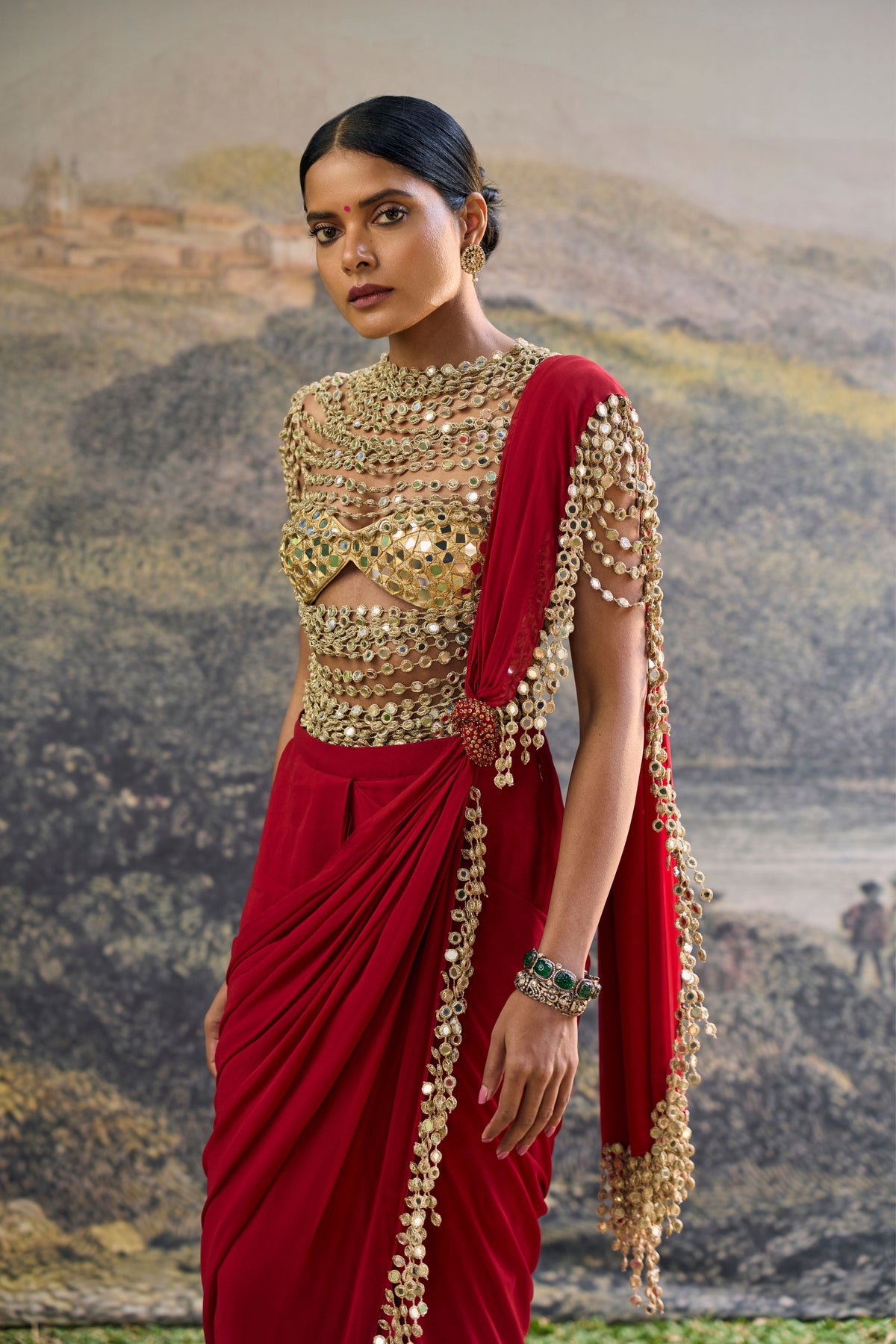 Vihana Draped Saree Set