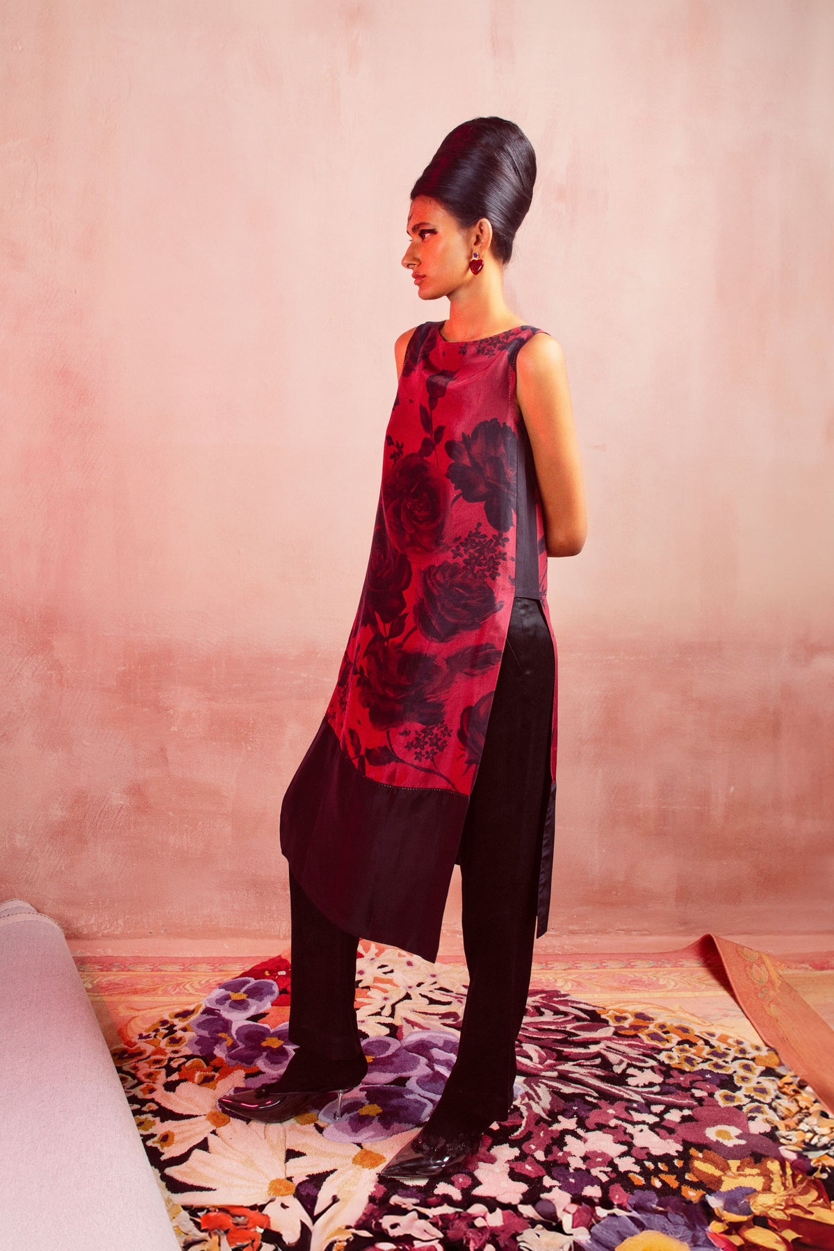 Dusky Garnette Printed Kurta Set
